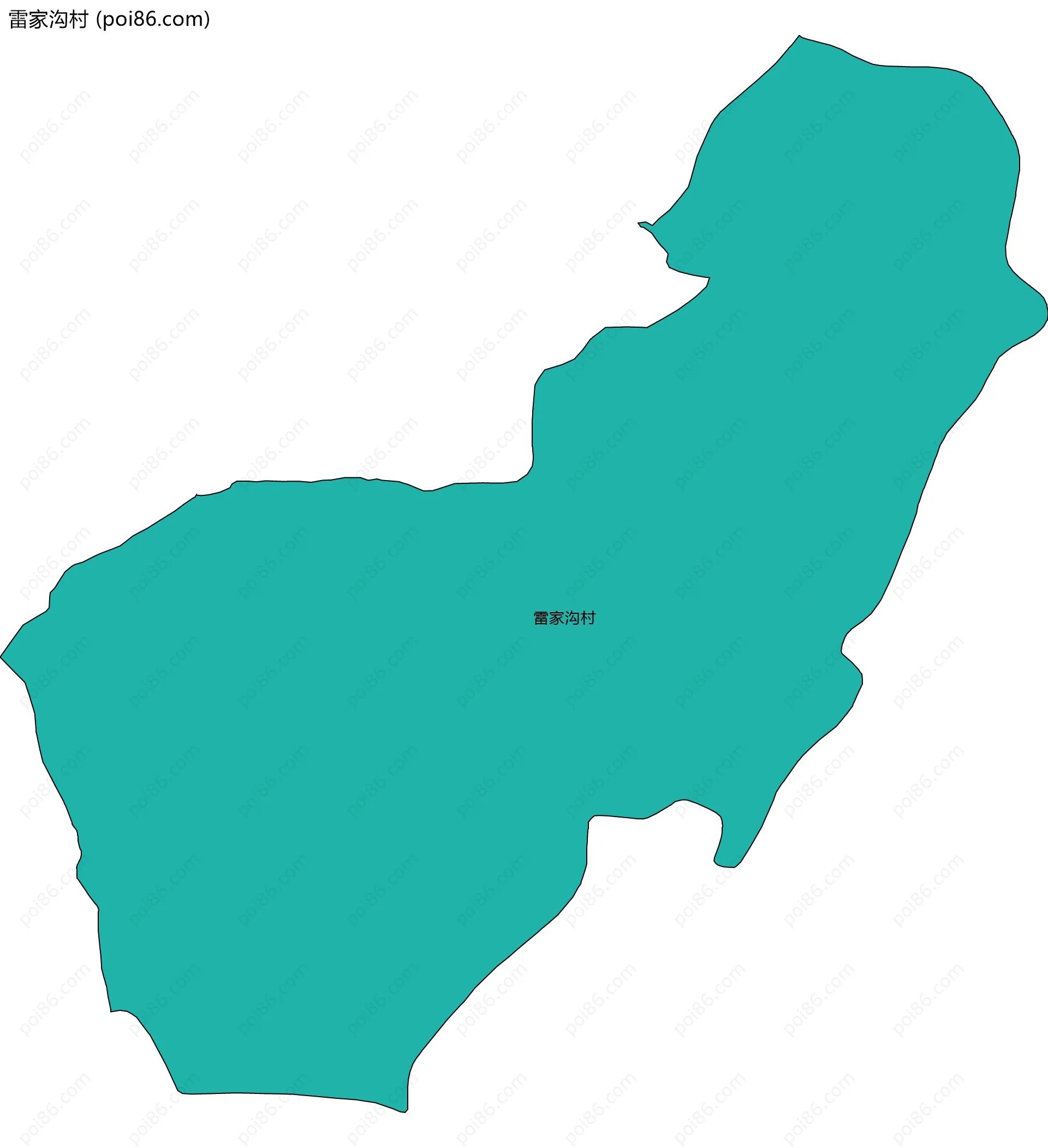 雷家沟村边界地图