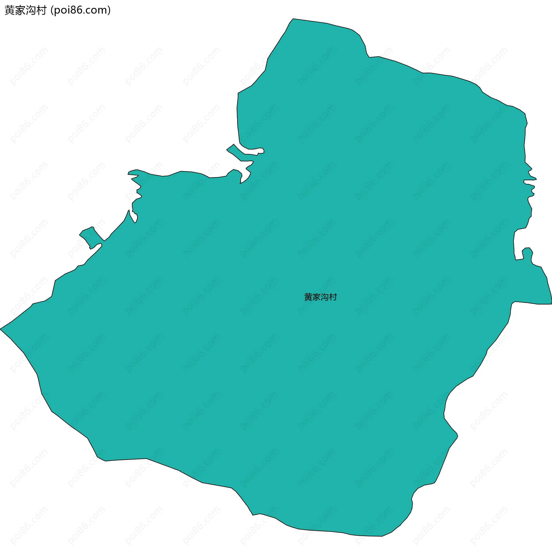 黄家沟村边界地图