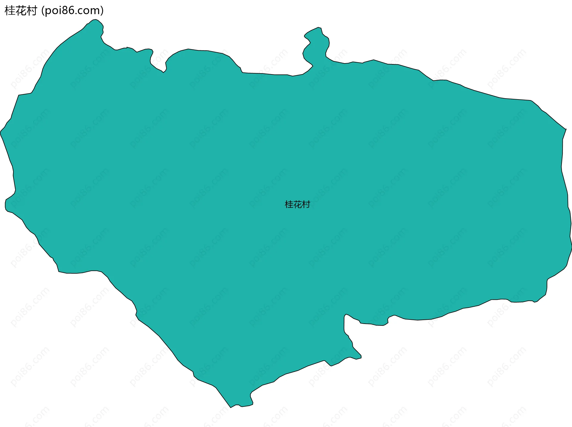 桂花村边界地图