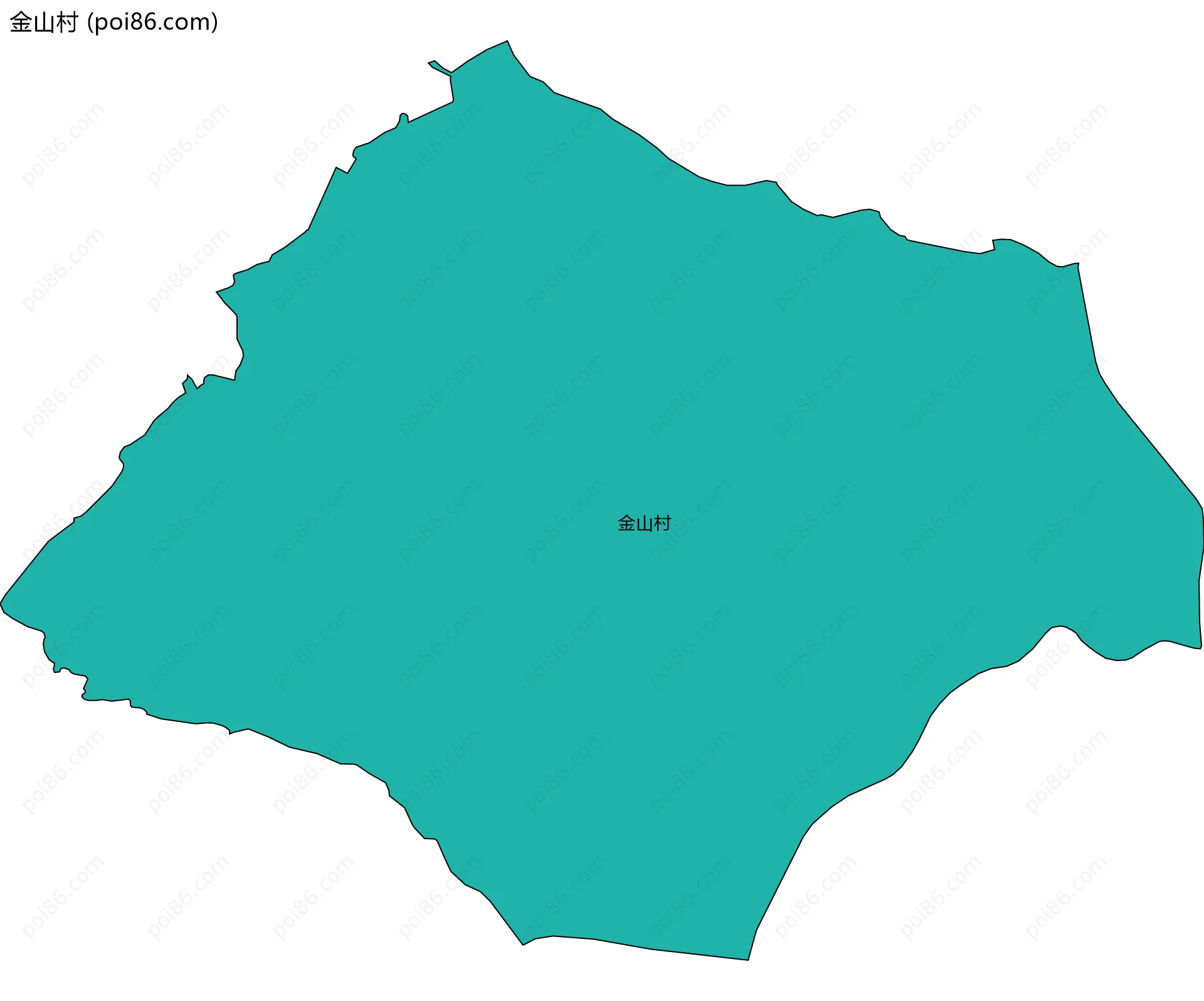 金山村边界地图