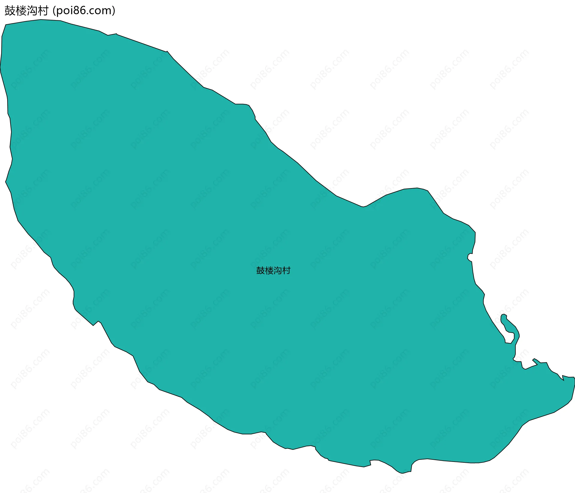 鼓楼沟村边界地图