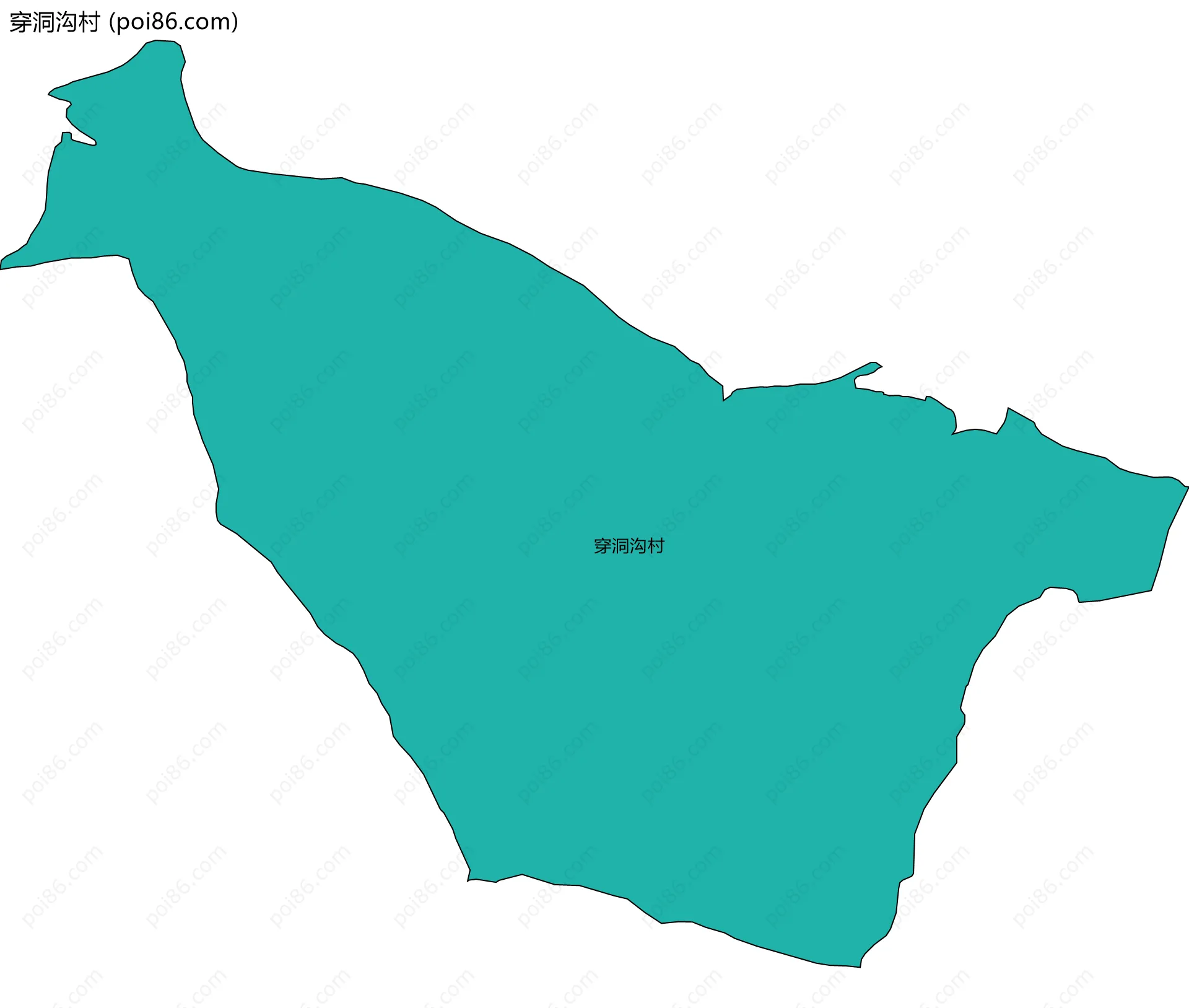 穿洞沟村边界地图