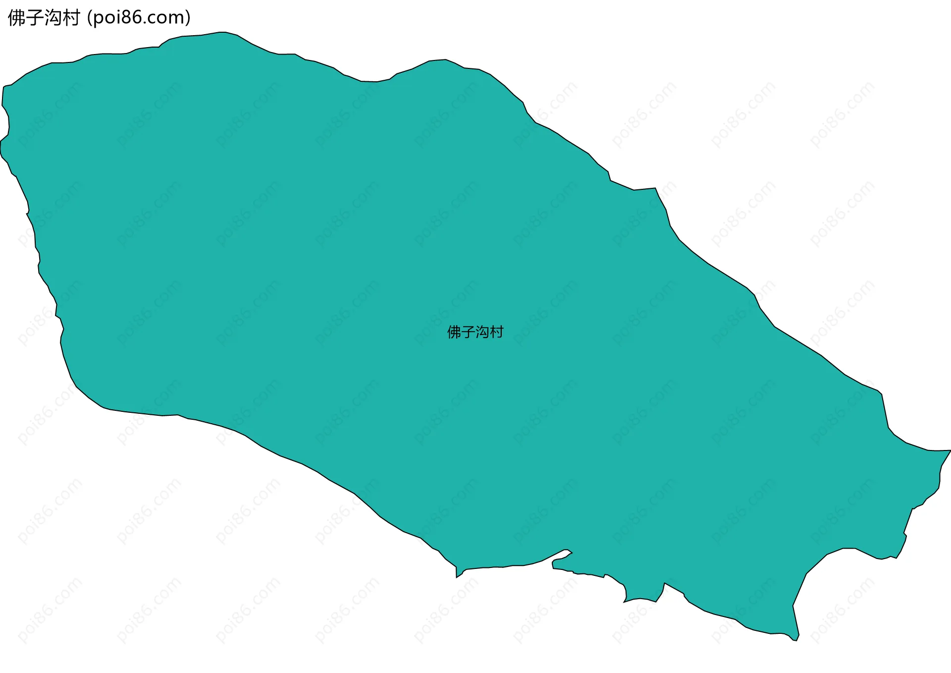 佛子沟村边界地图