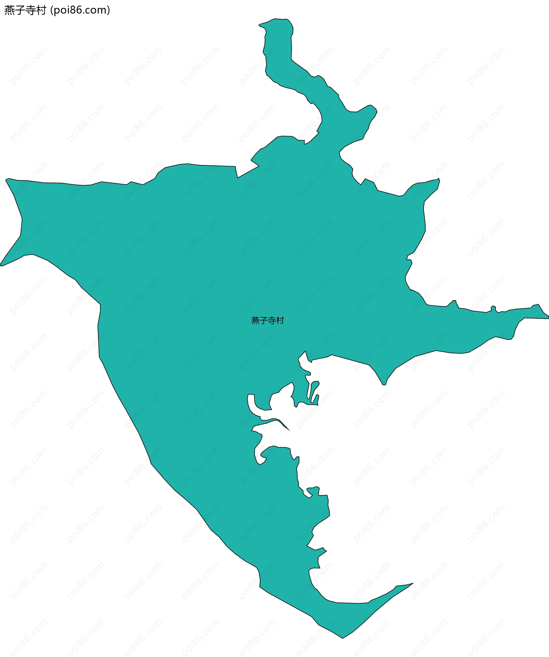 燕子寺村边界地图