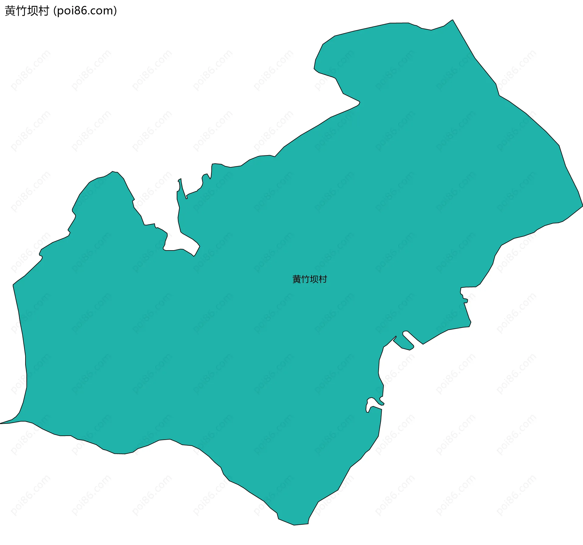 黄竹坝村边界地图