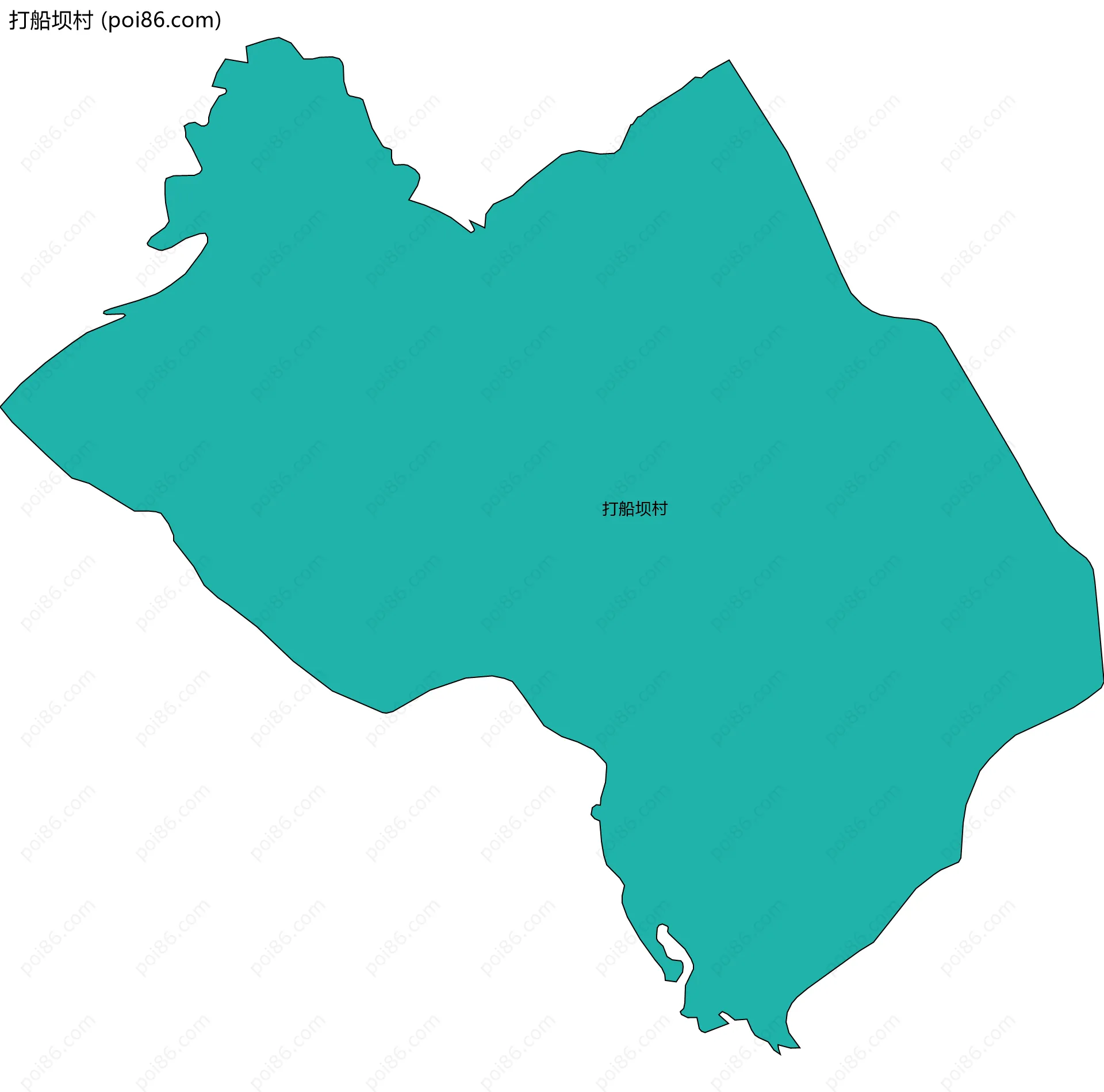 打船坝村边界地图