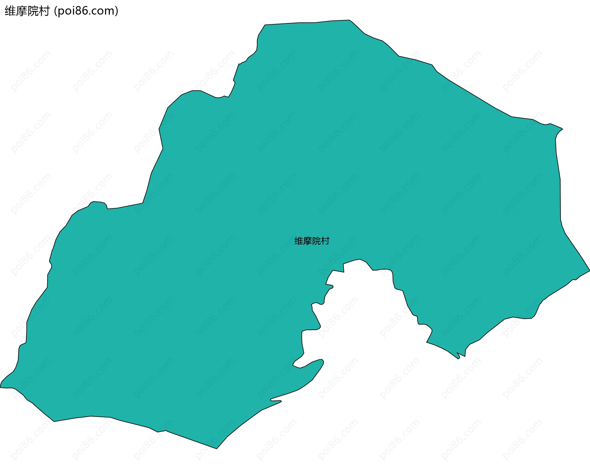 维摩院村边界地图