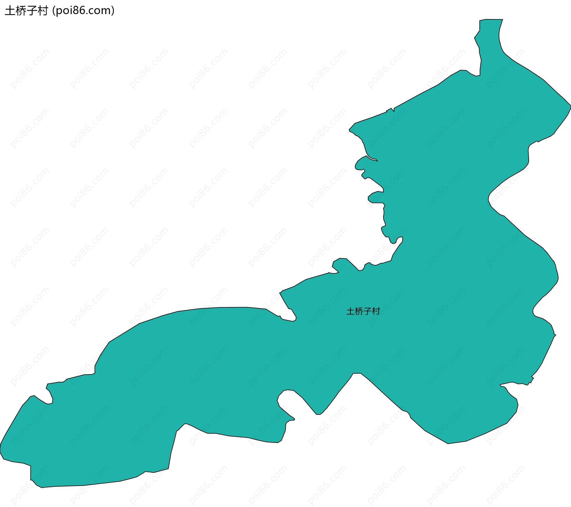 土桥子村边界地图