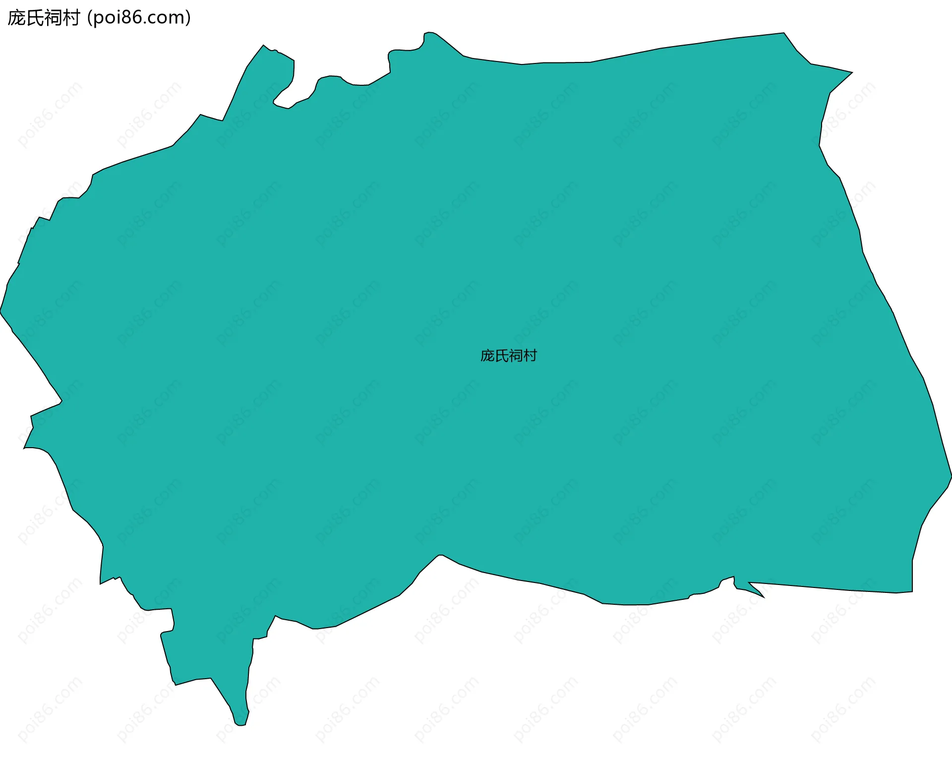 庞氏祠村边界地图