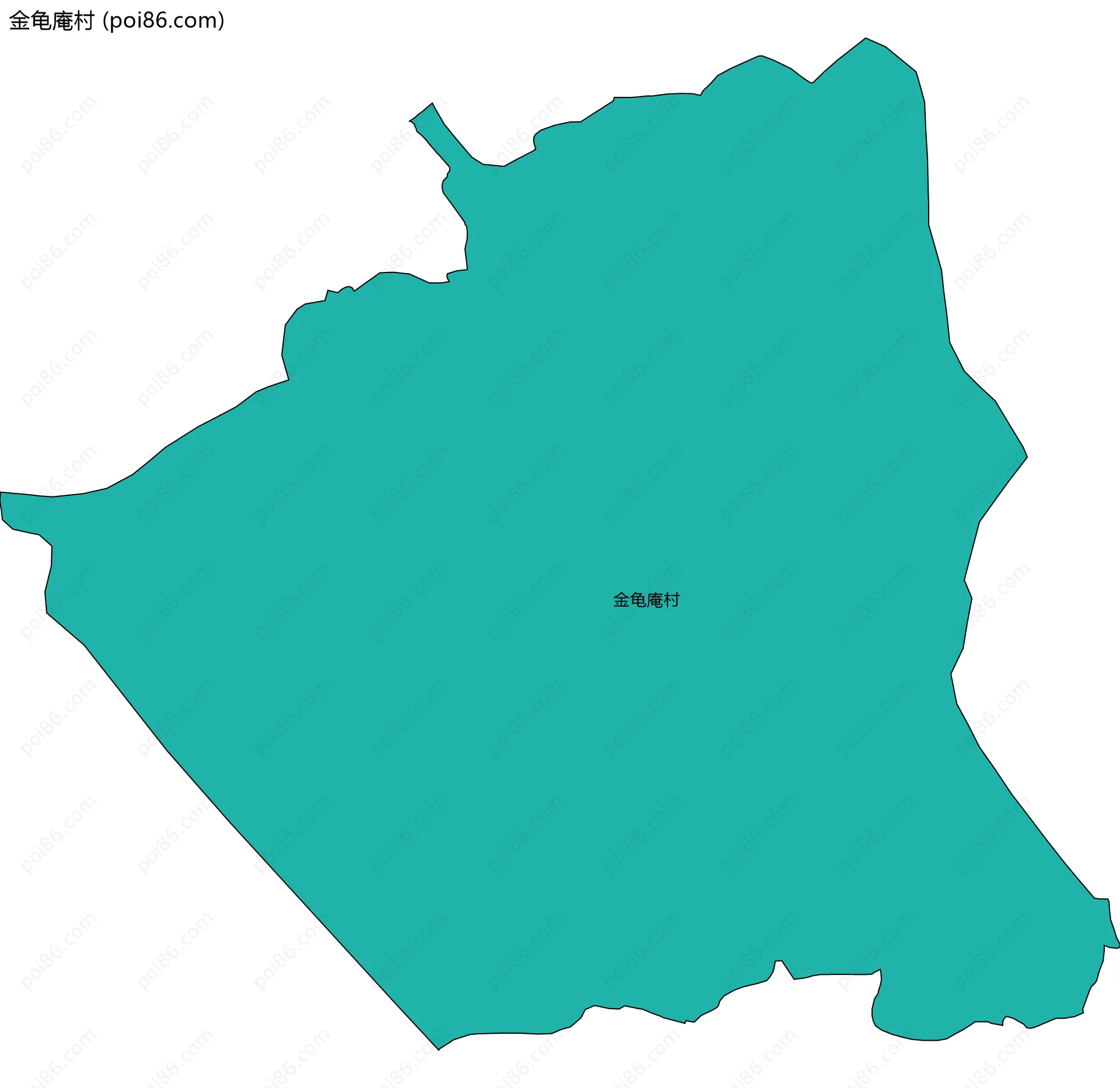 金龟庵村边界地图