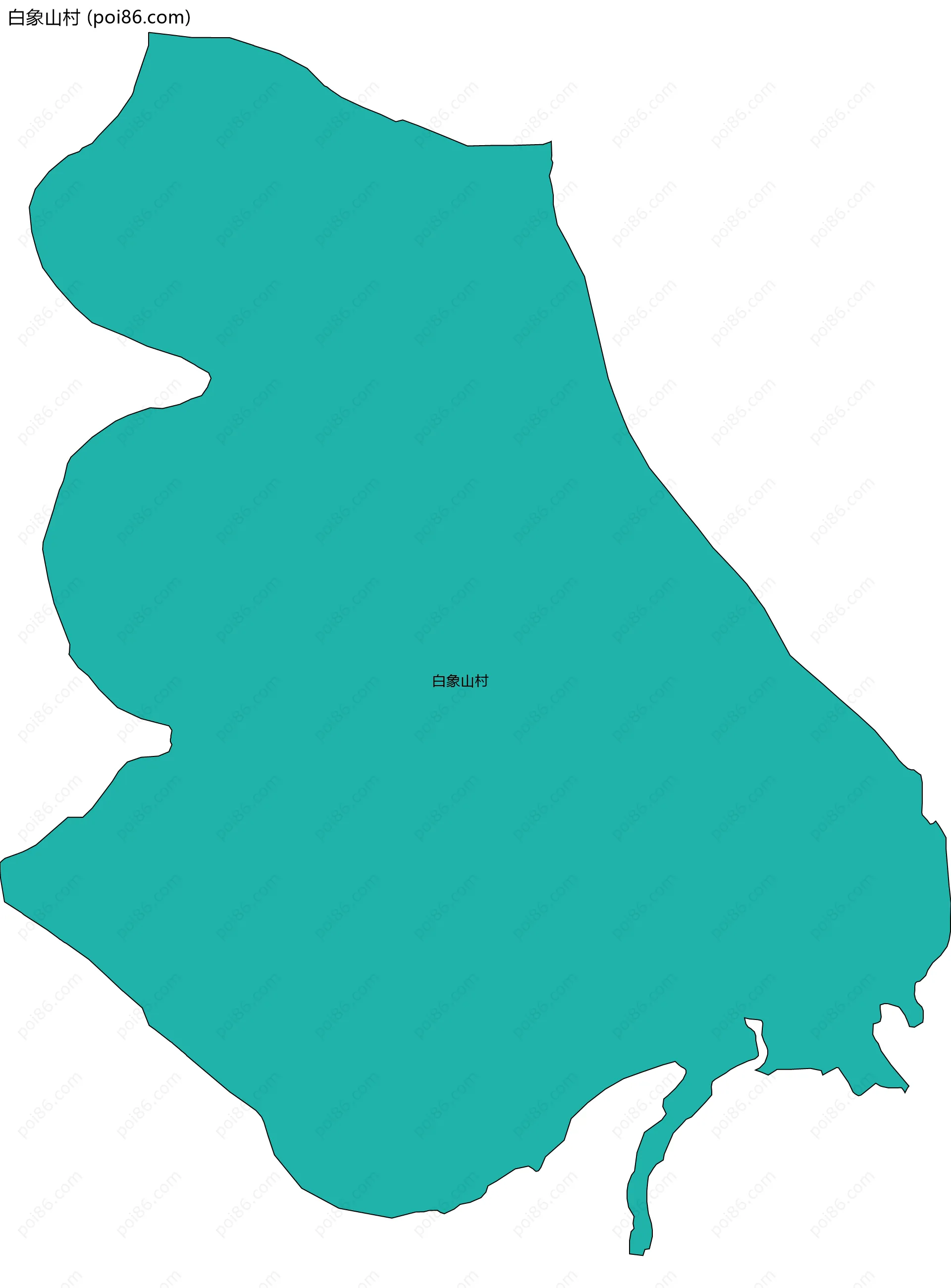 白象山村边界地图