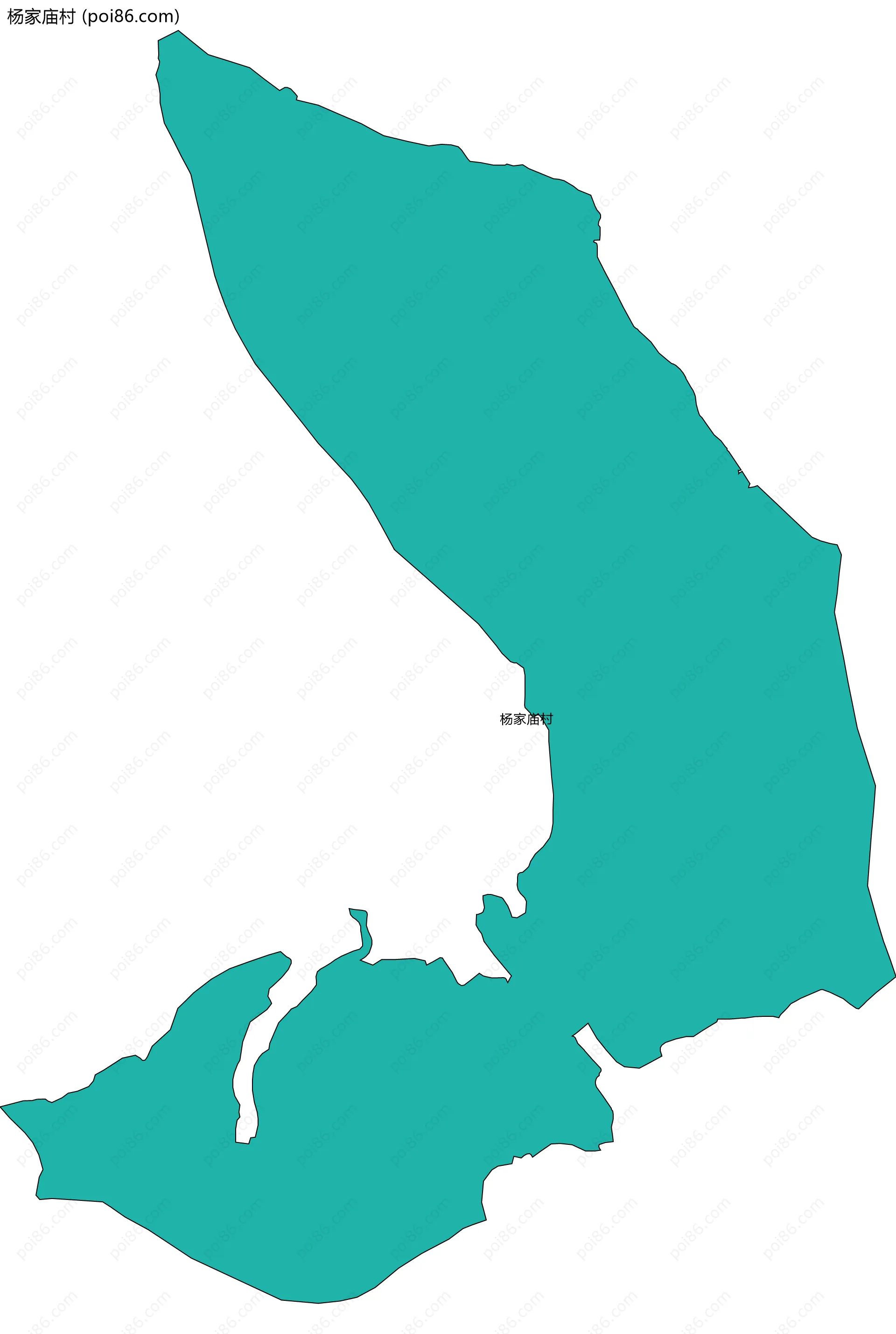 杨家庙村边界地图