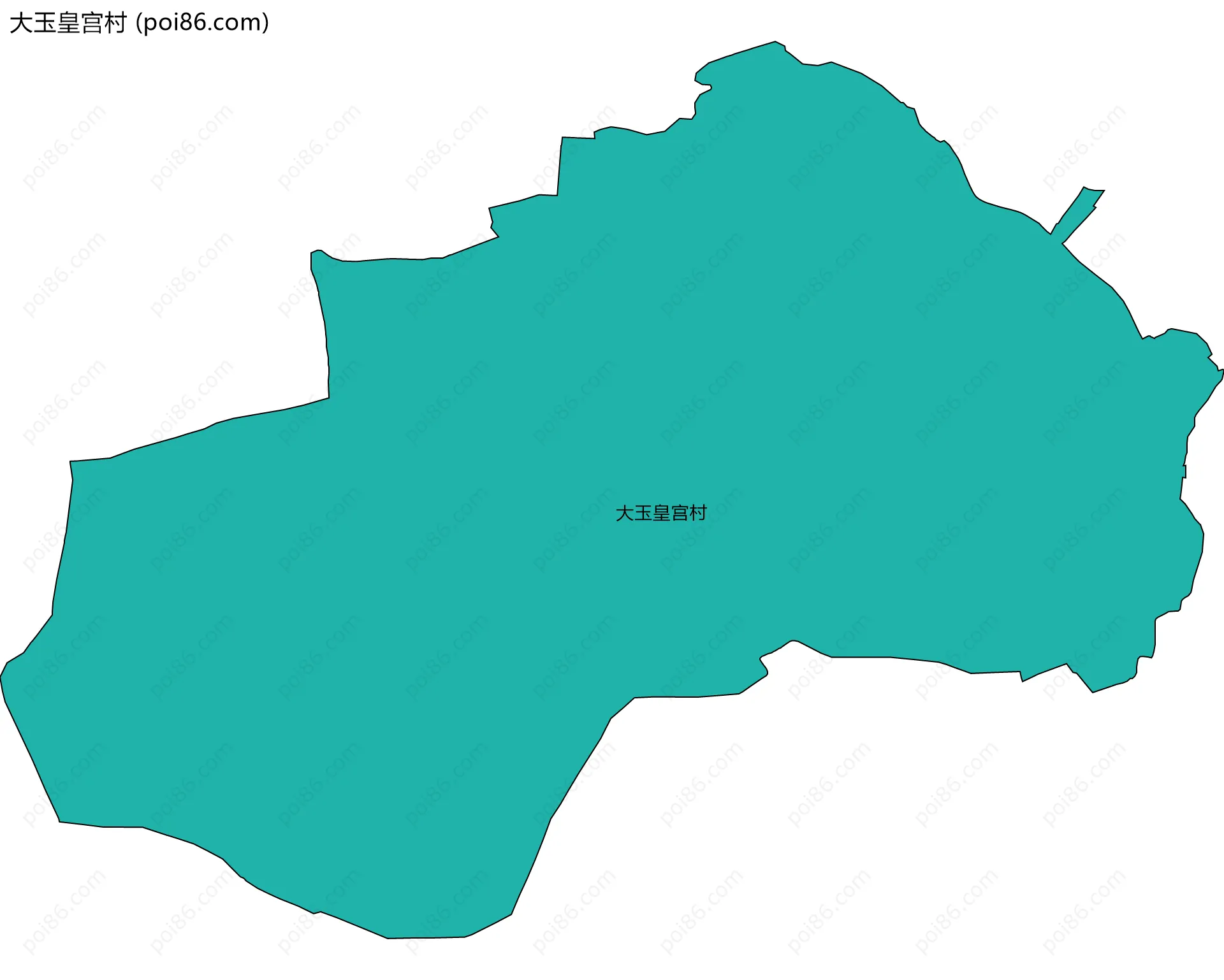 大玉皇宫村边界地图