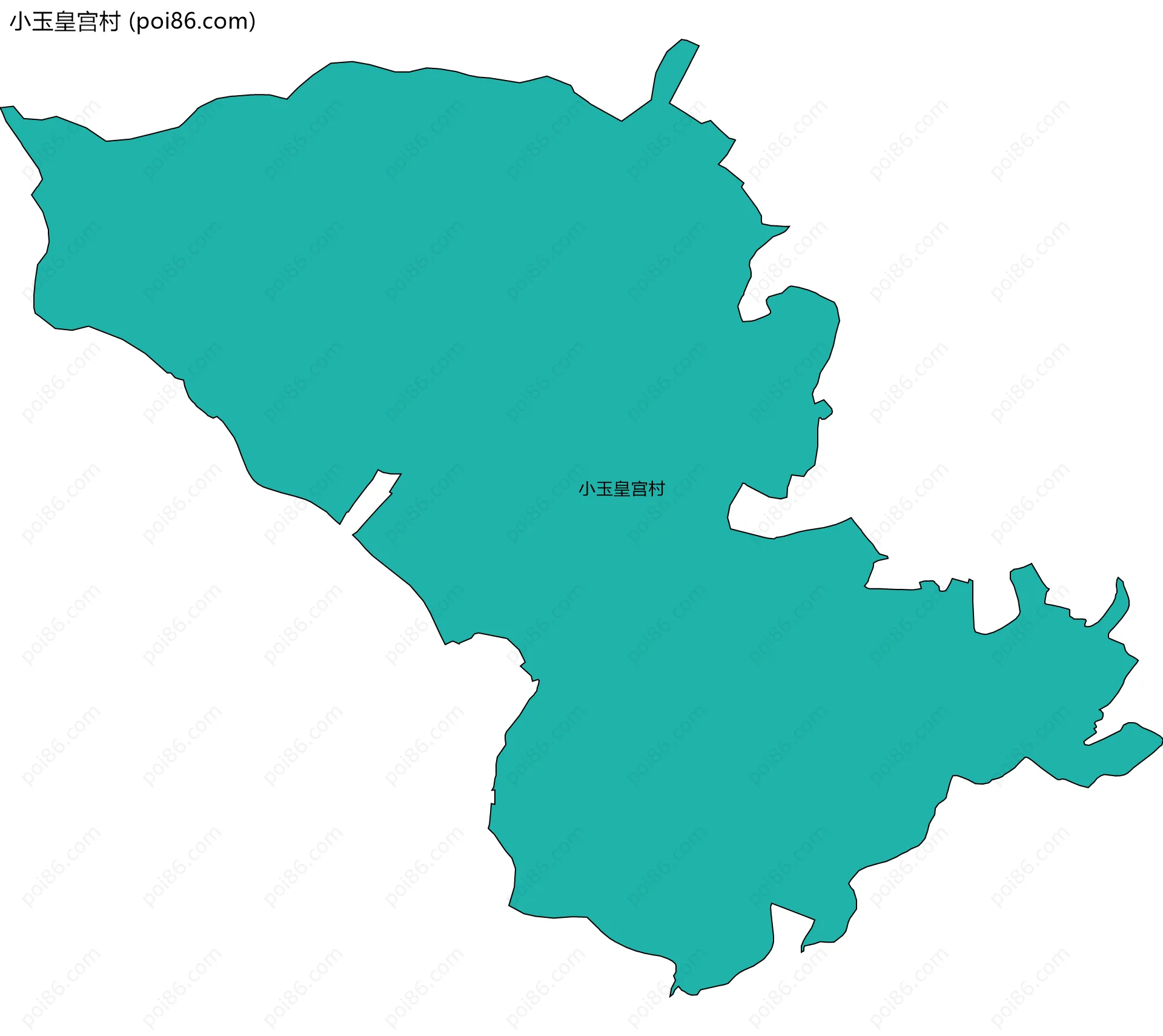 小玉皇宫村边界地图