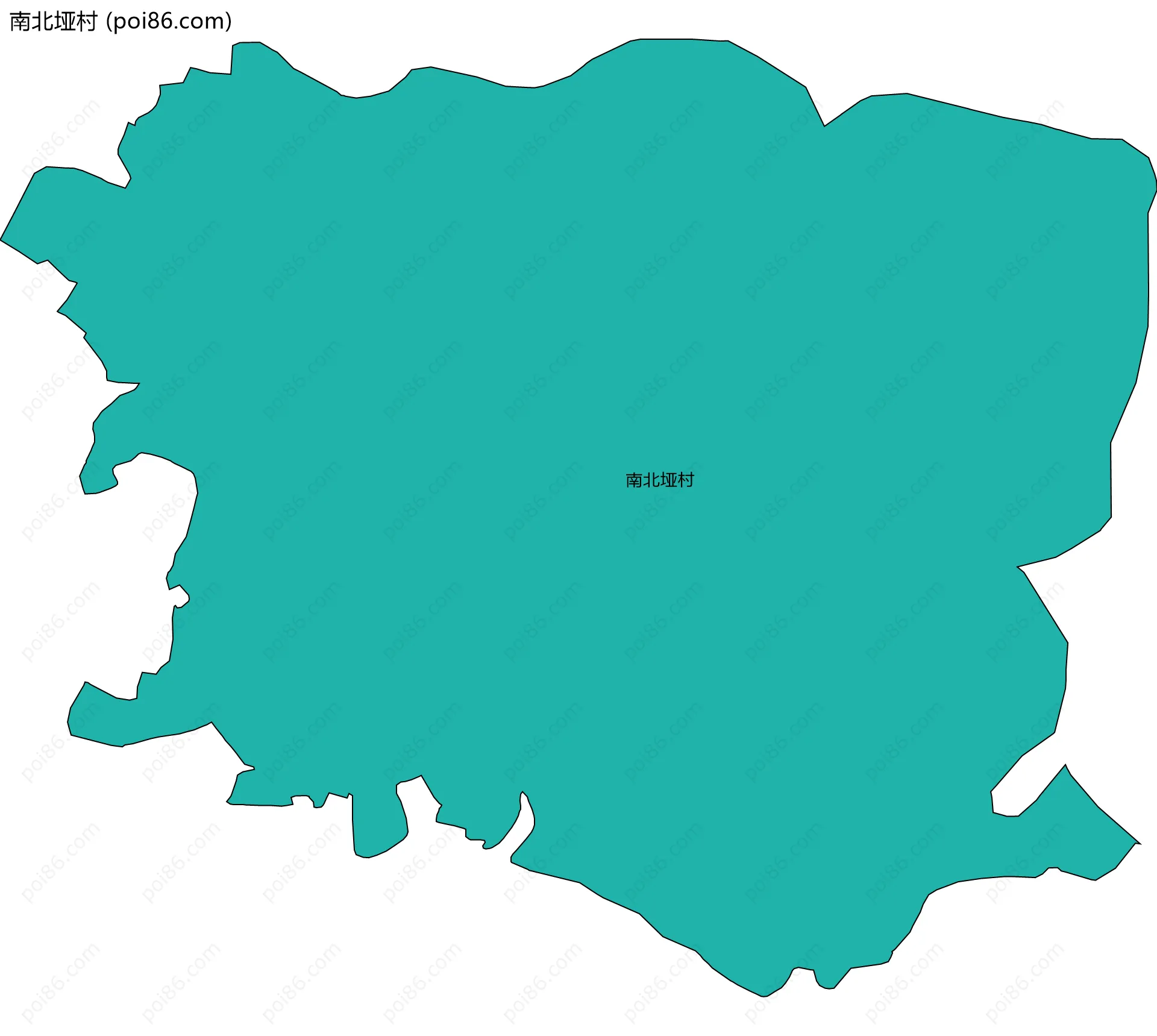 南北垭村边界地图