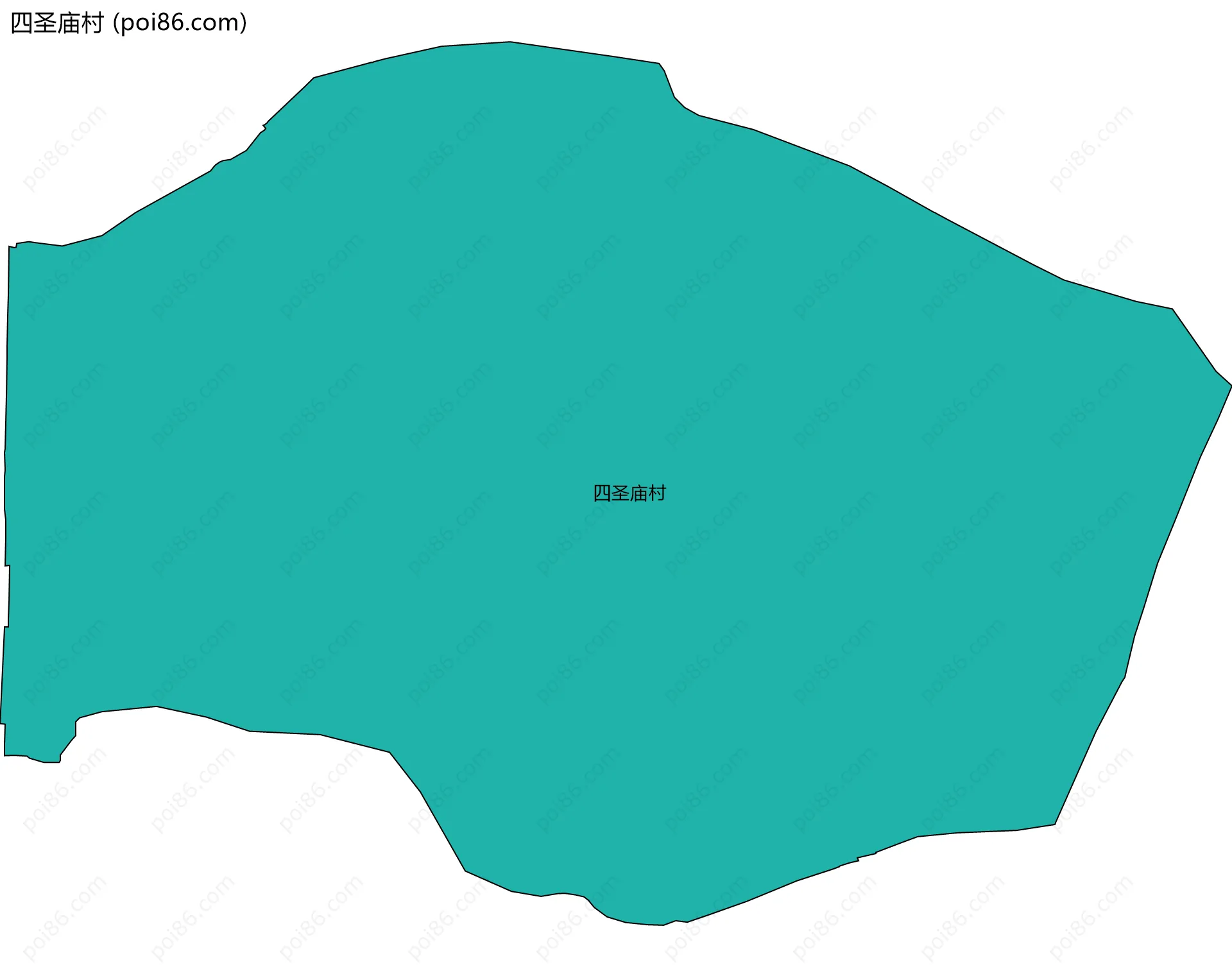 四圣庙村边界地图
