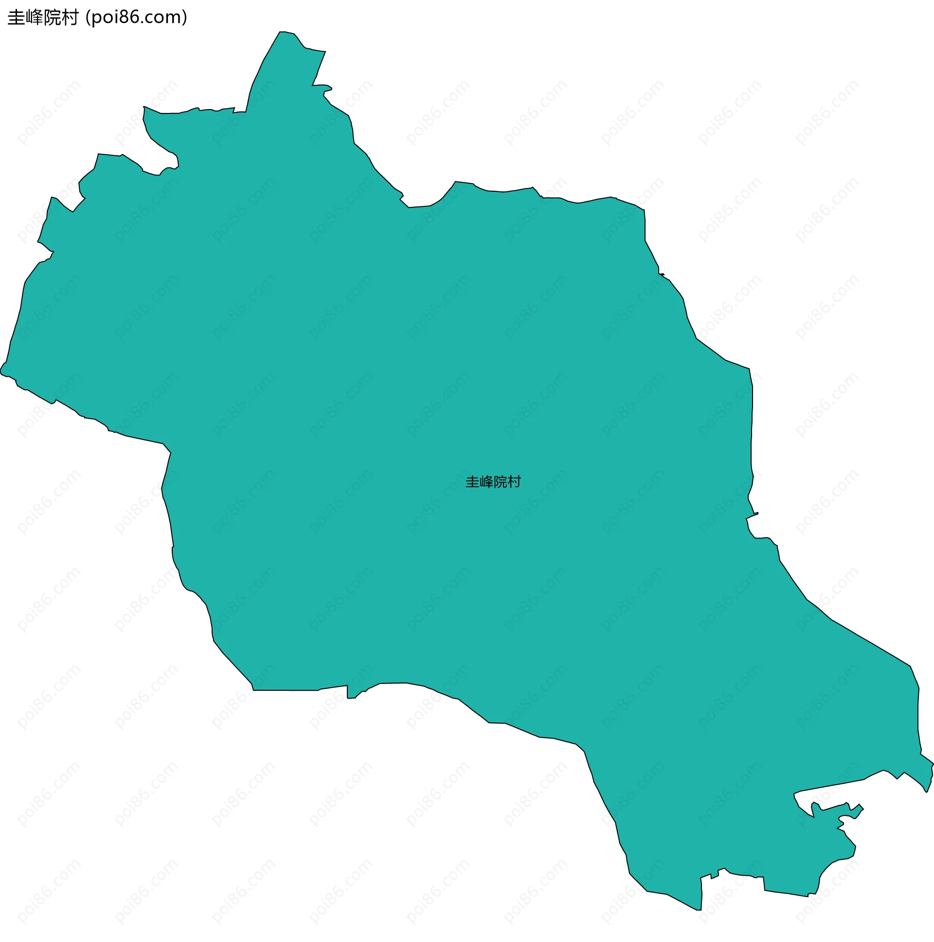 圭峰院村边界地图