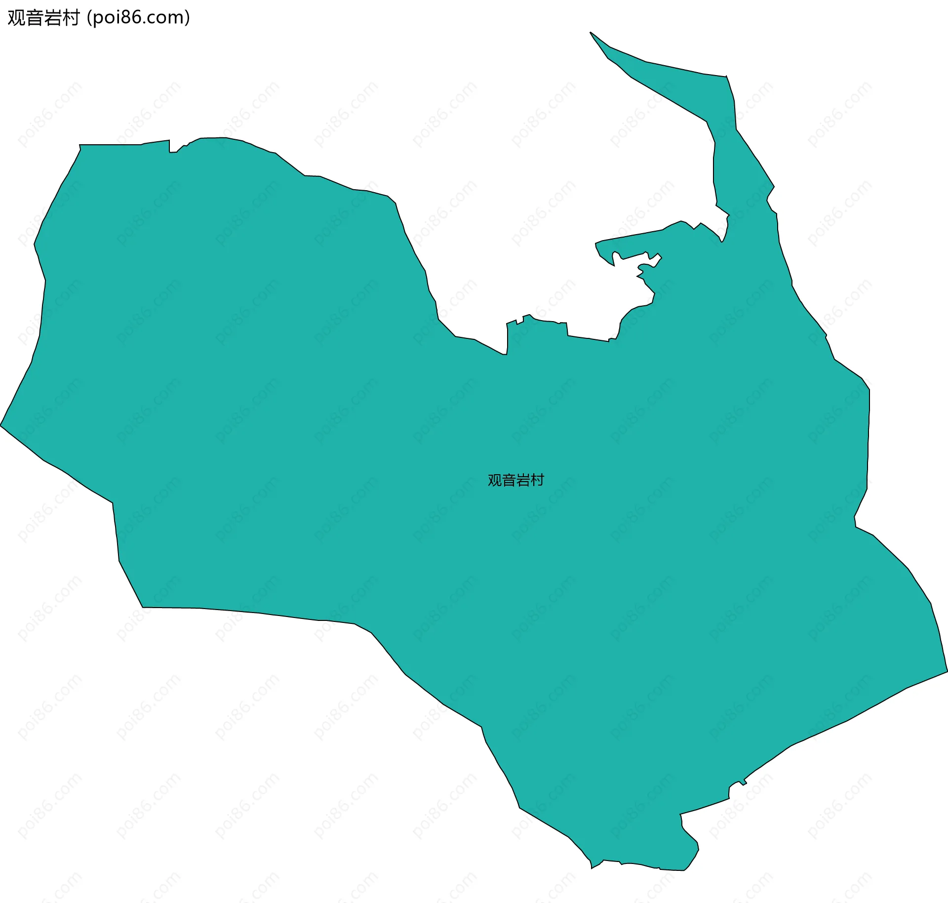 观音岩村边界地图