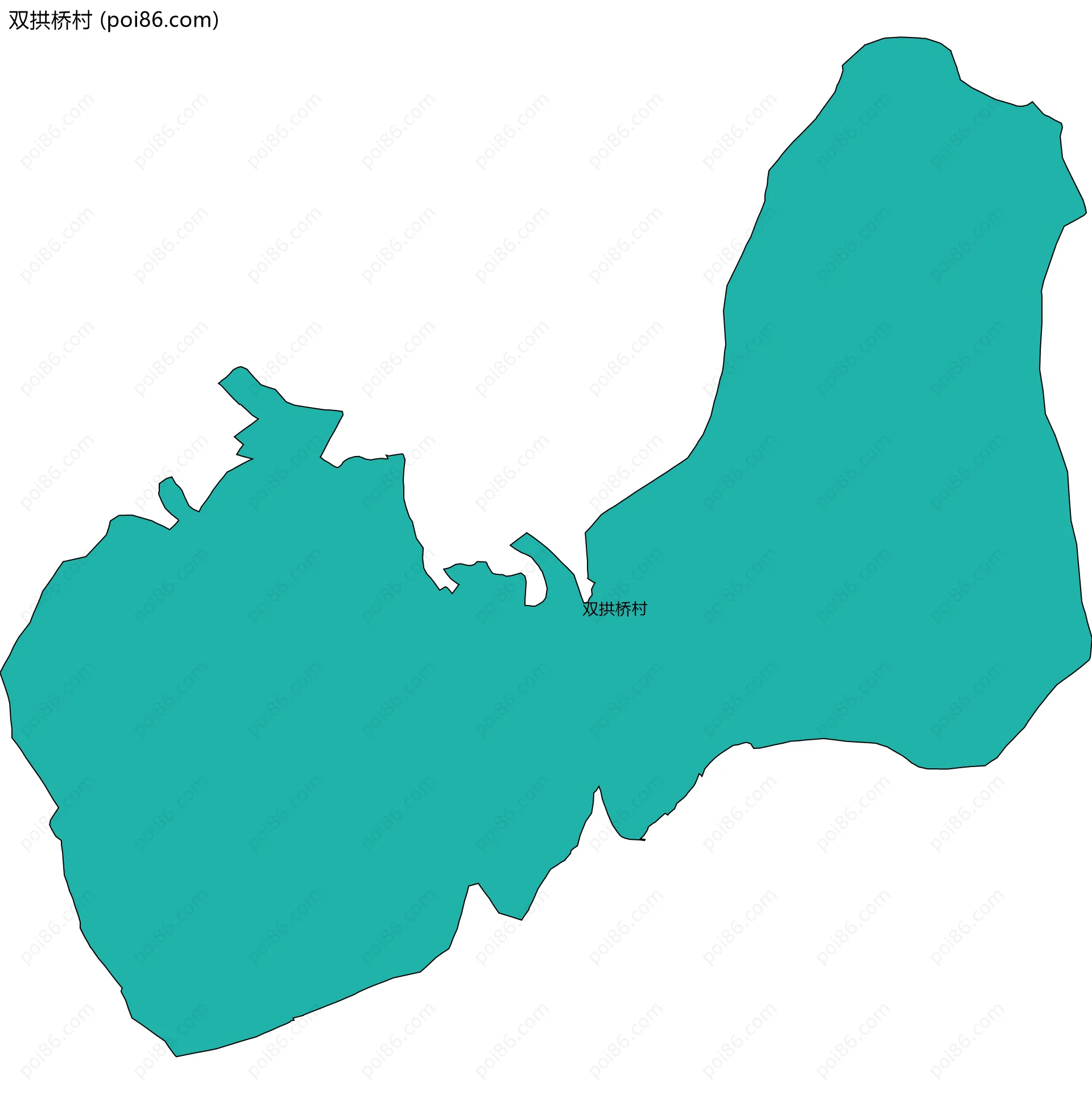 双拱桥村边界地图