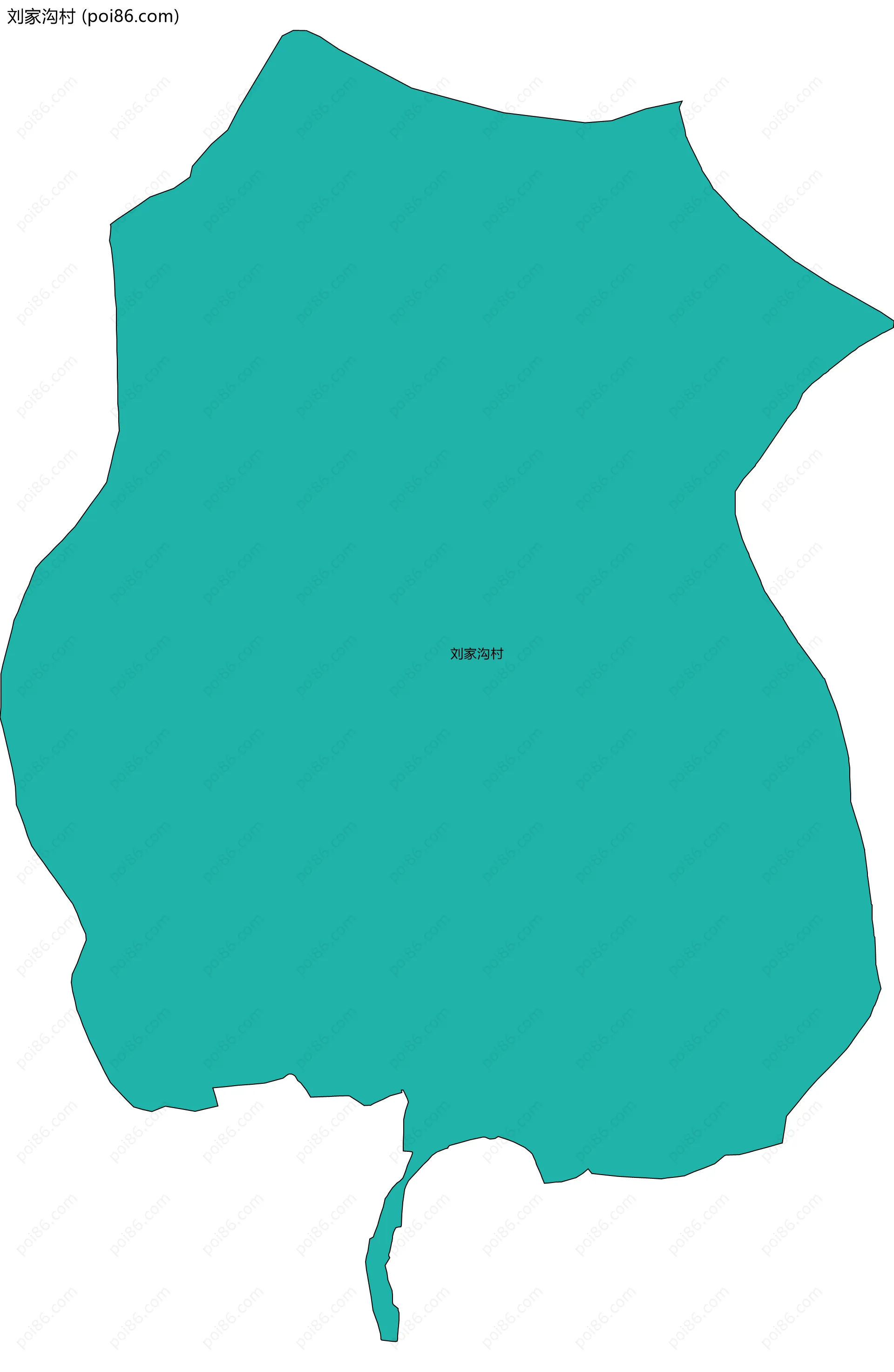 刘家沟村边界地图