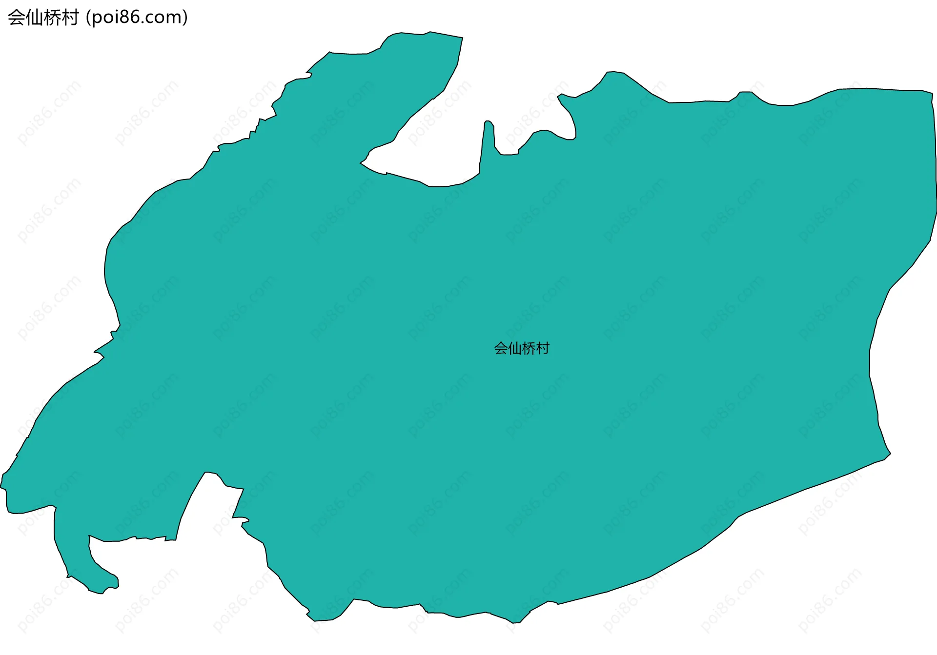 会仙桥村边界地图