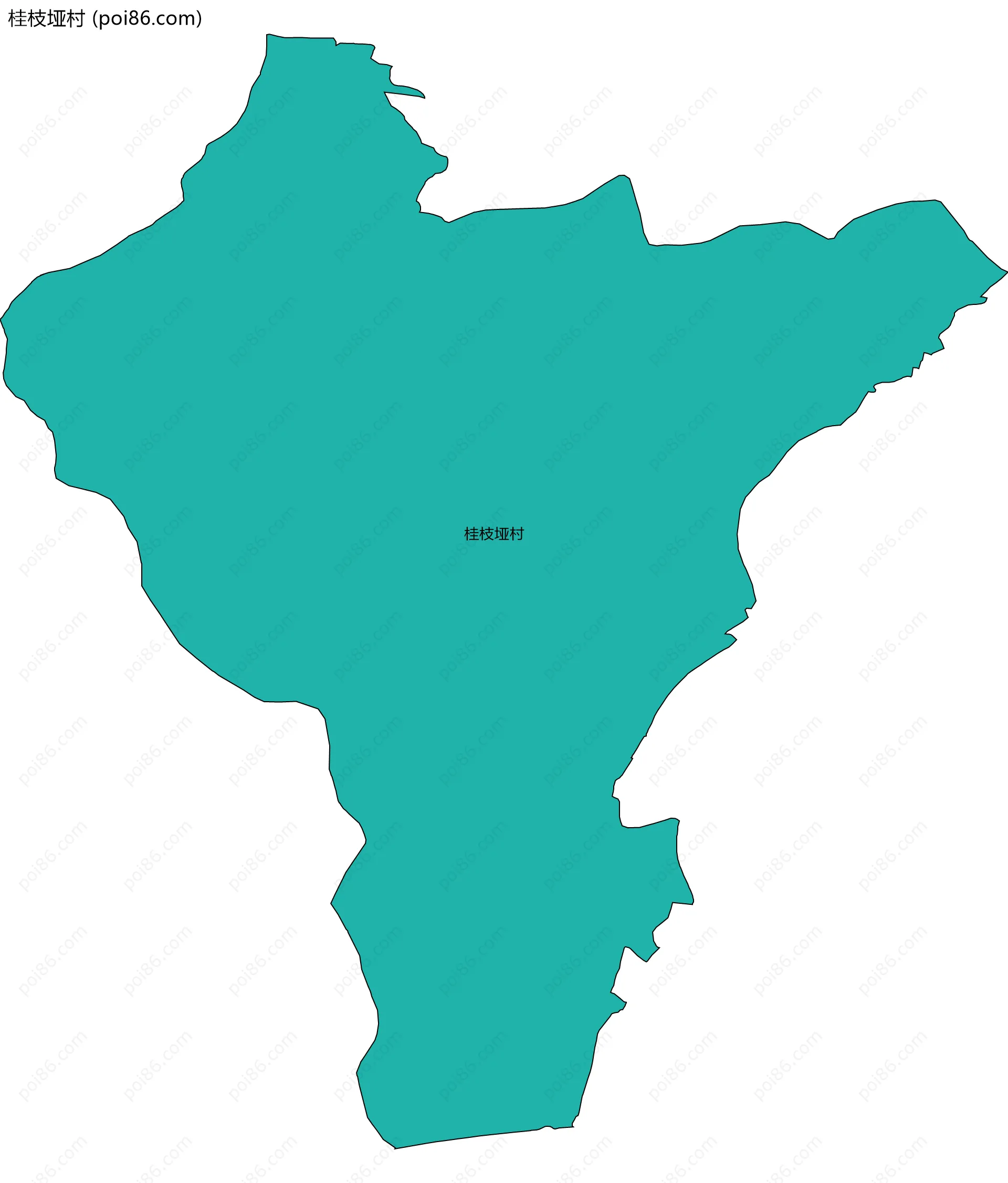 桂枝垭村边界地图