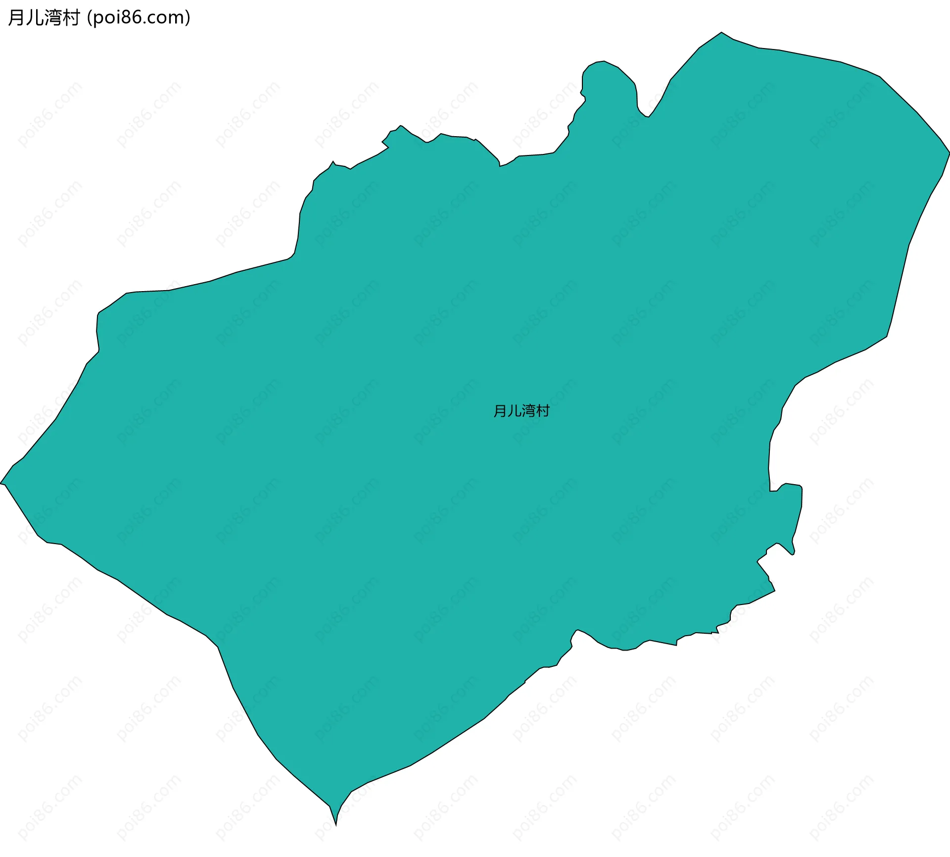 月儿湾村边界地图