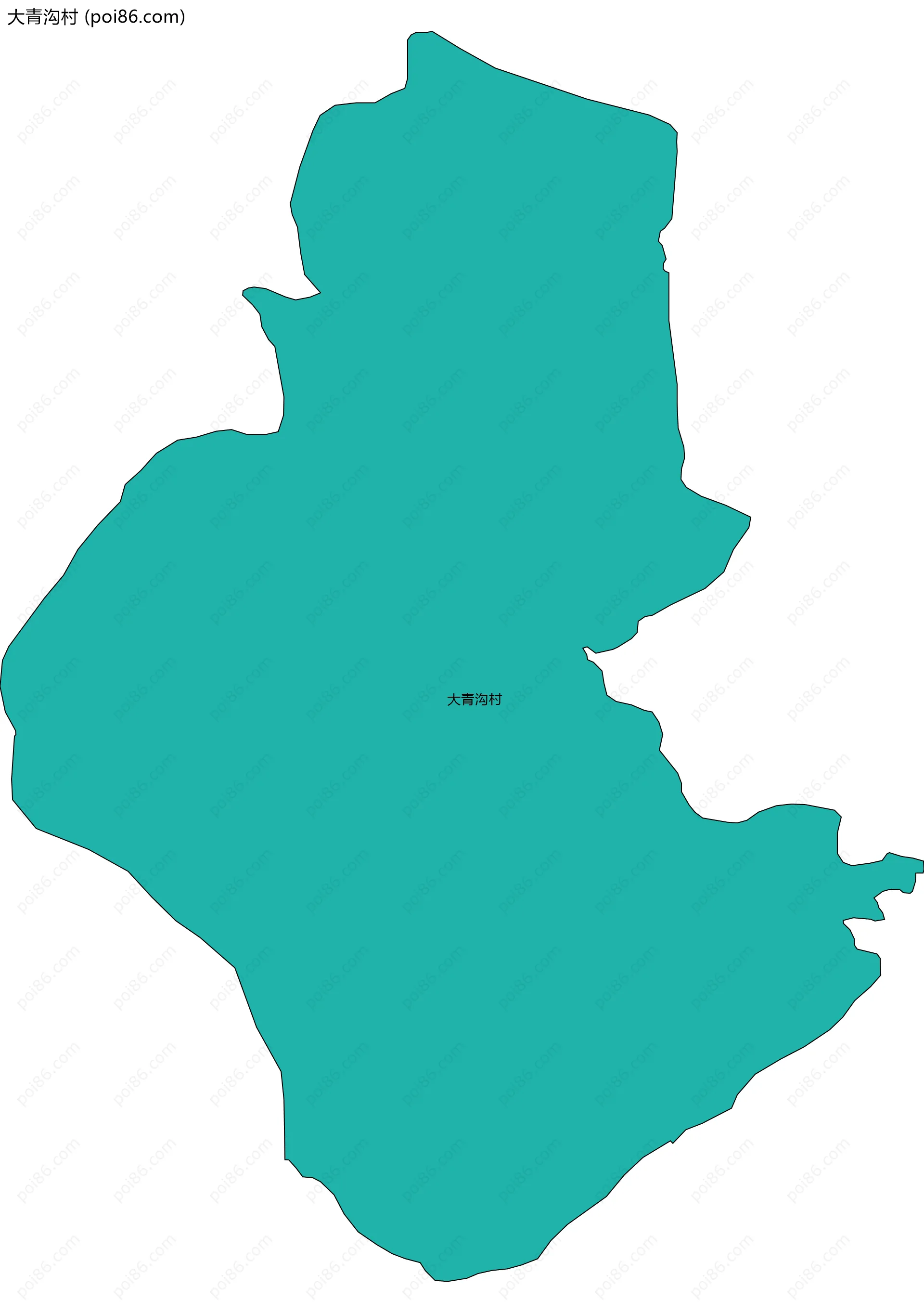 大青沟村边界地图