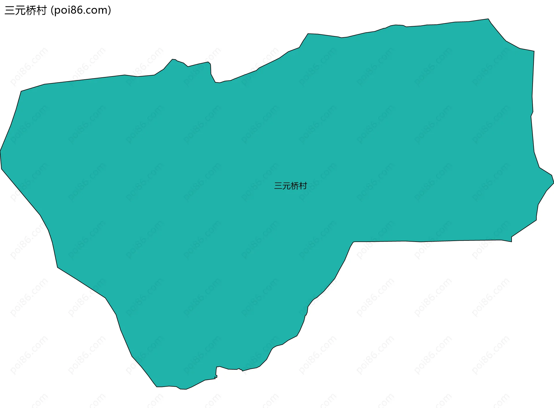 三元桥村边界地图
