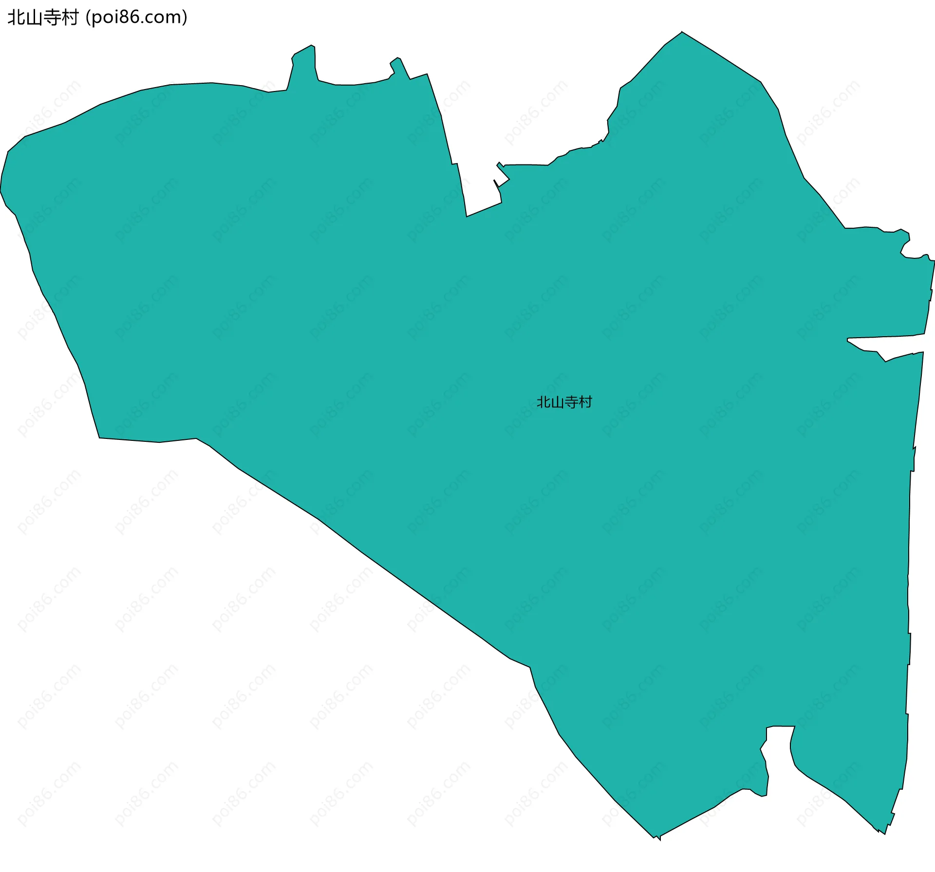 北山寺村边界地图