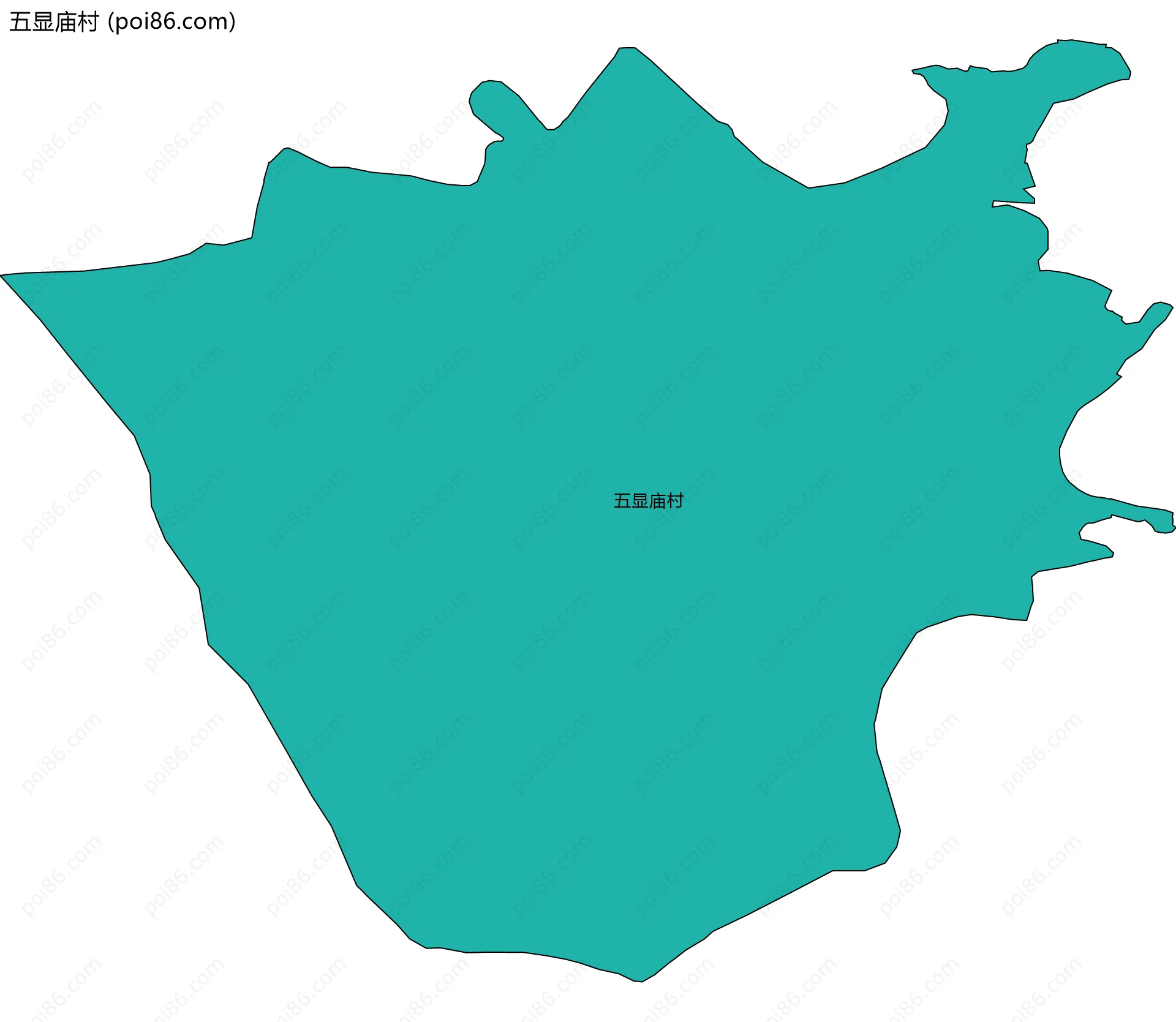 五显庙村边界地图