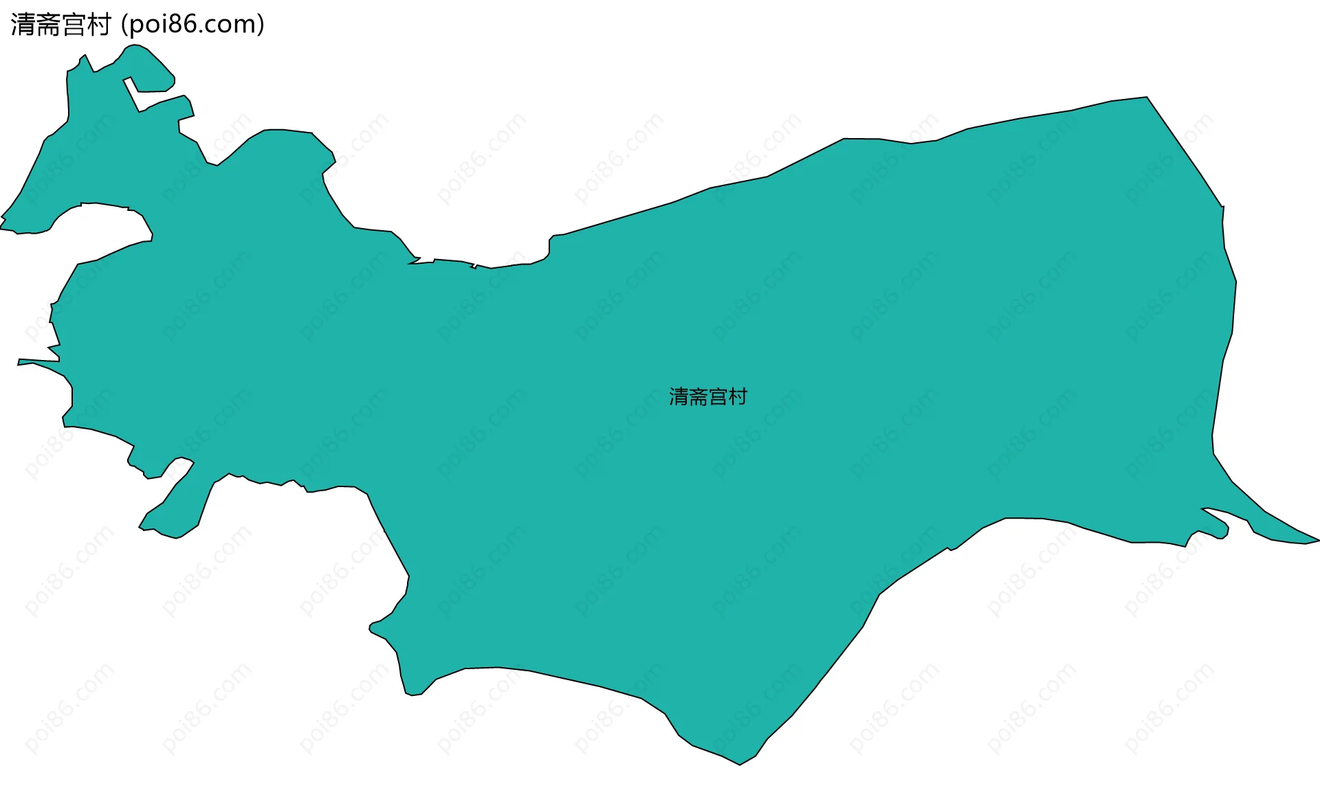 清斋宫村边界地图