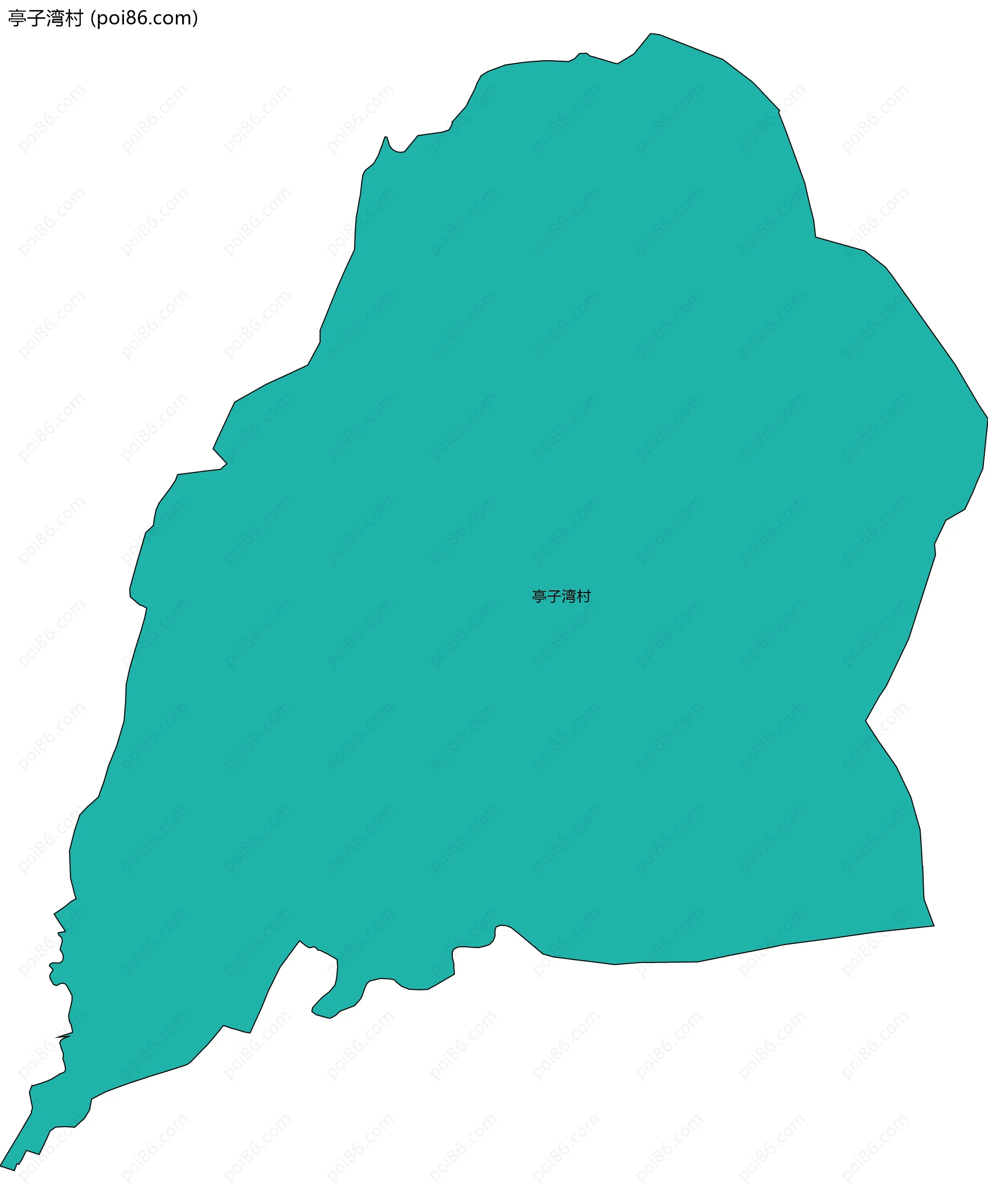 亭子湾村边界地图