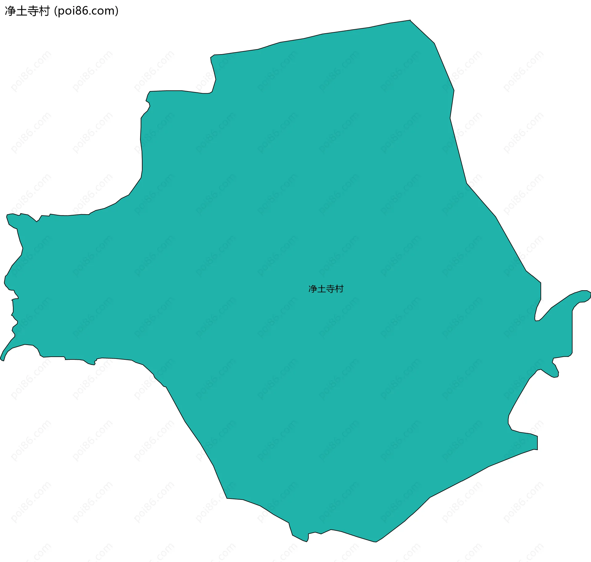 净土寺村边界地图