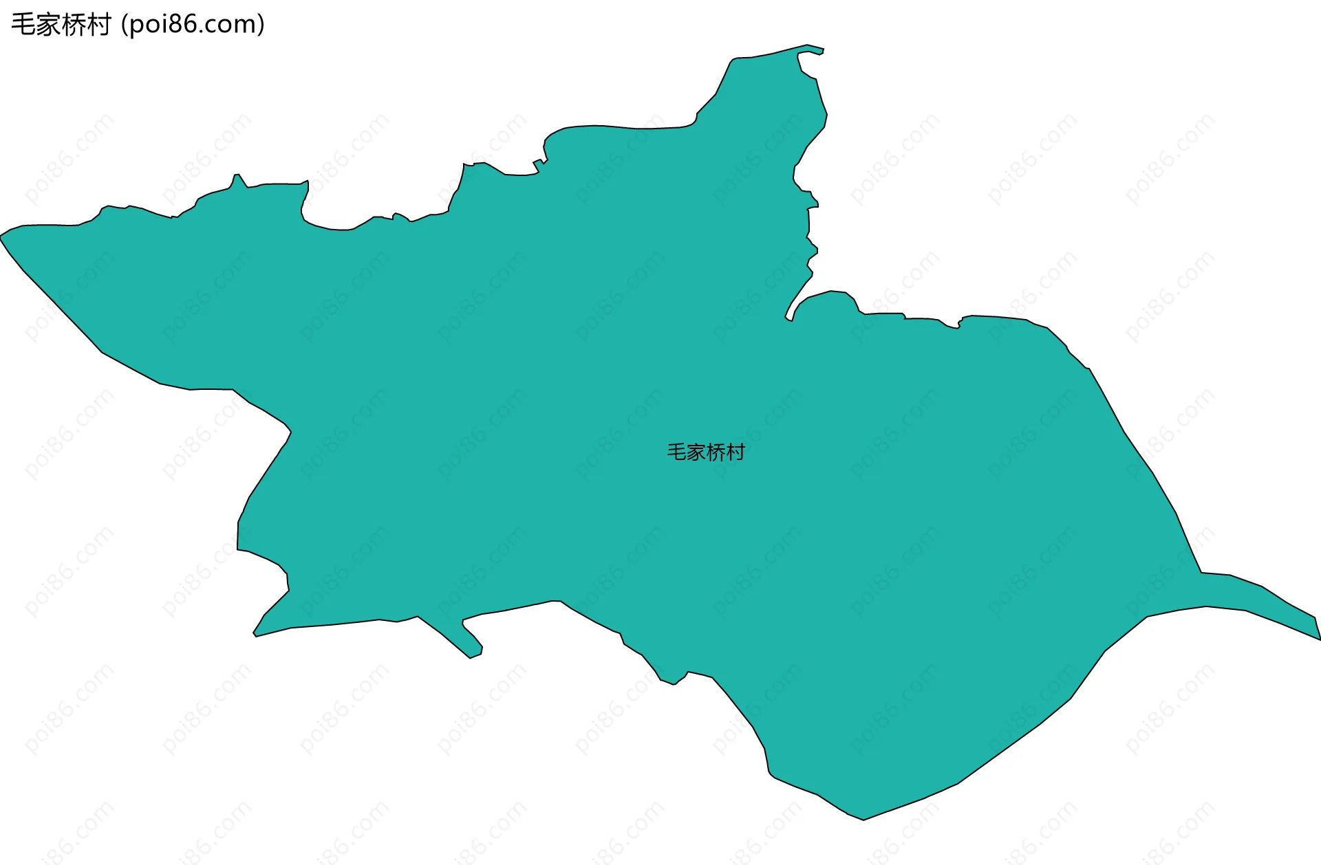 毛家桥村边界地图