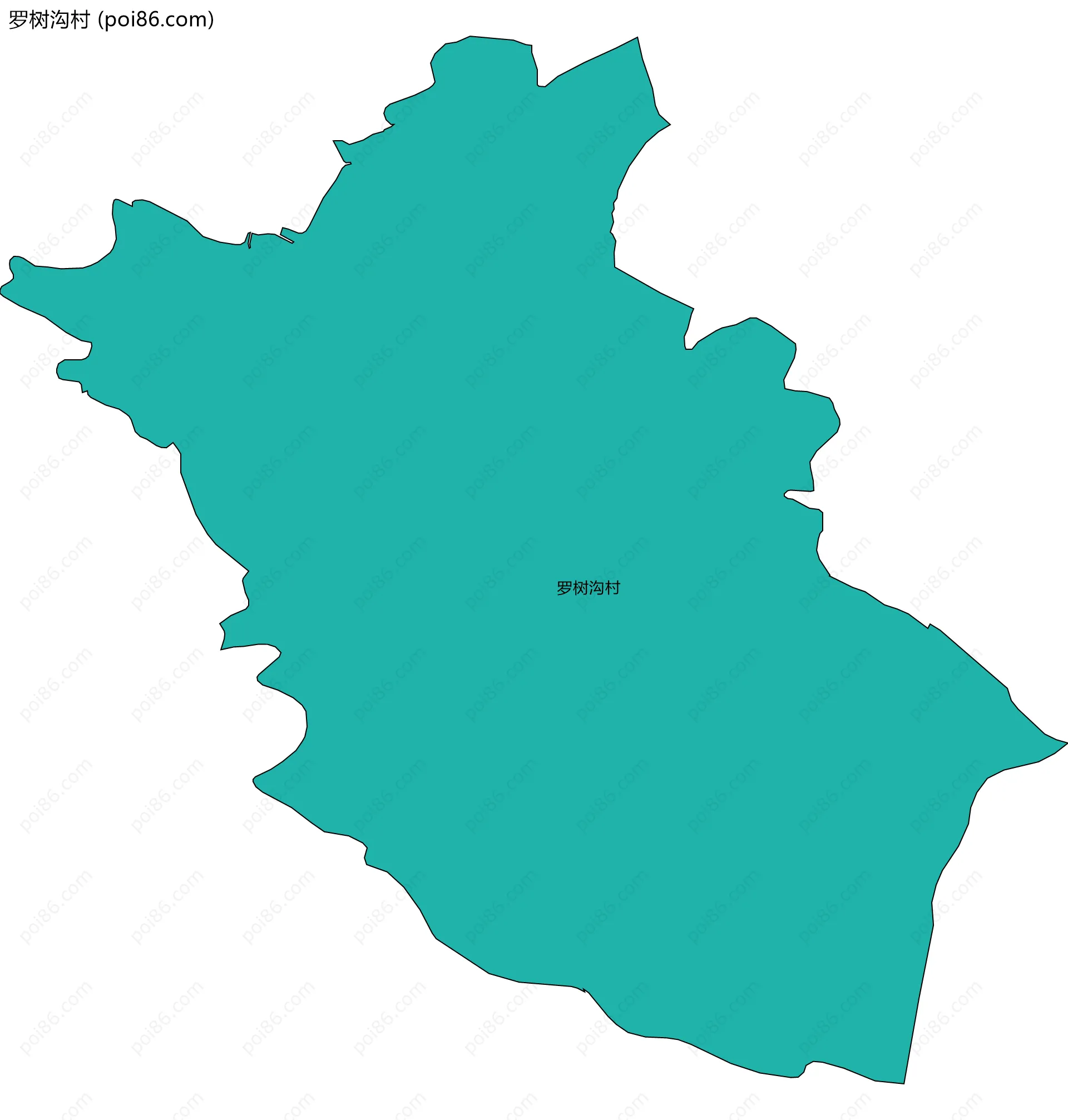 罗树沟村边界地图