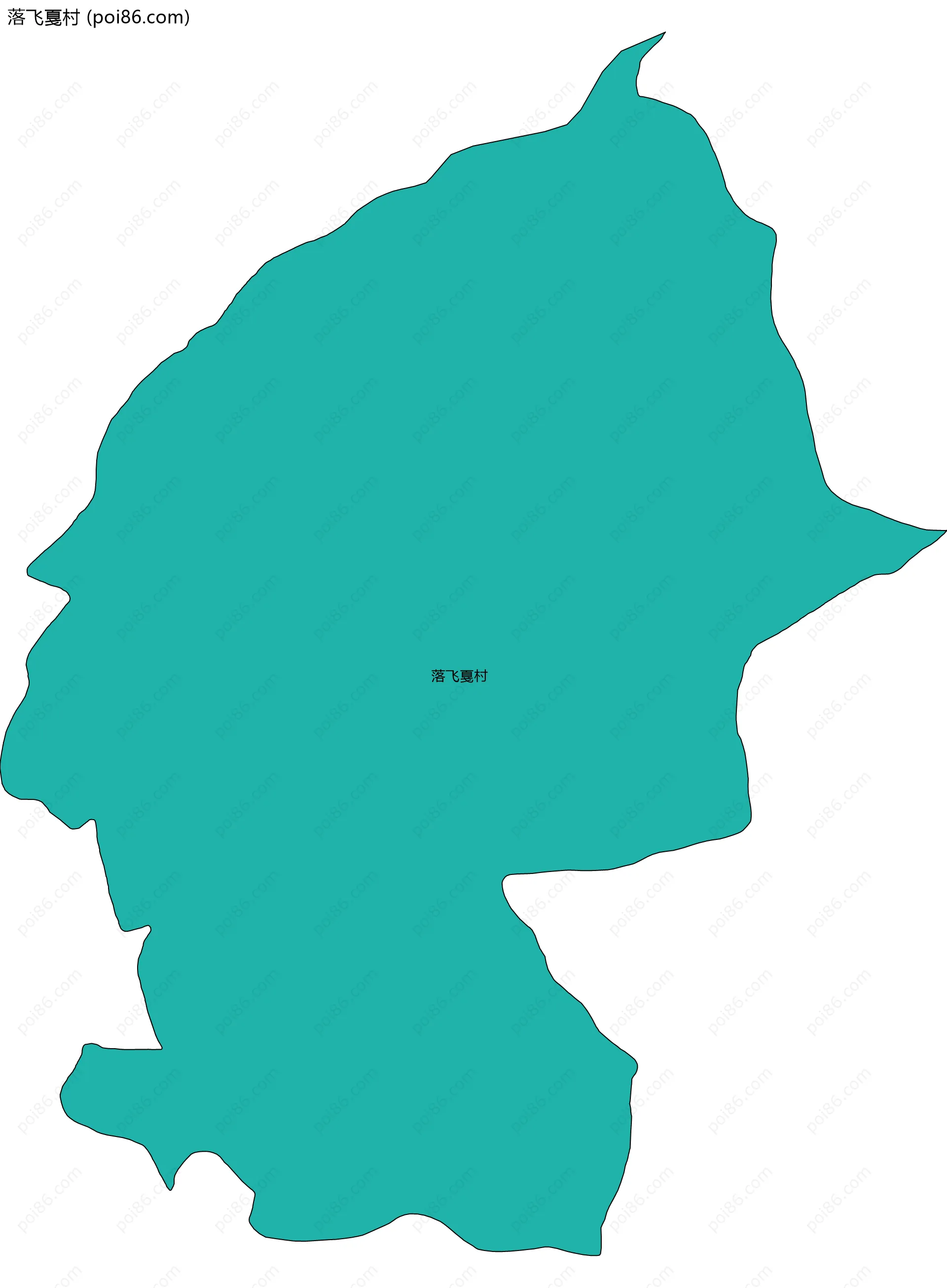 落飞戛村边界地图