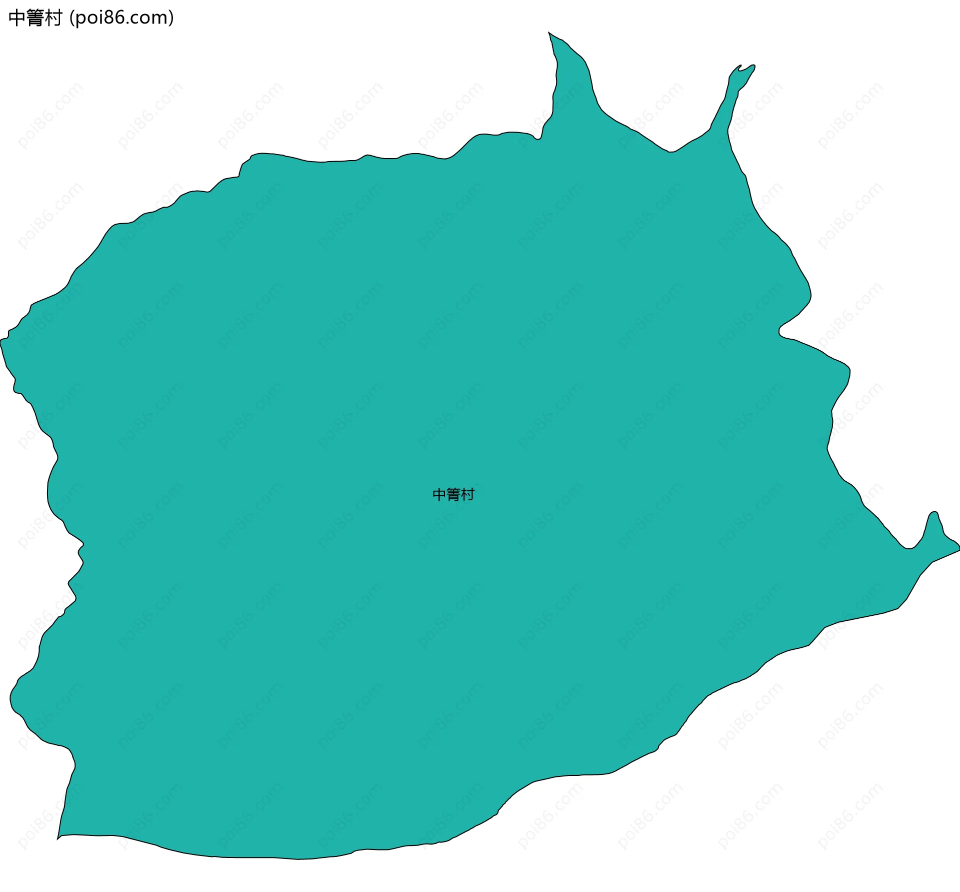 中箐村边界地图