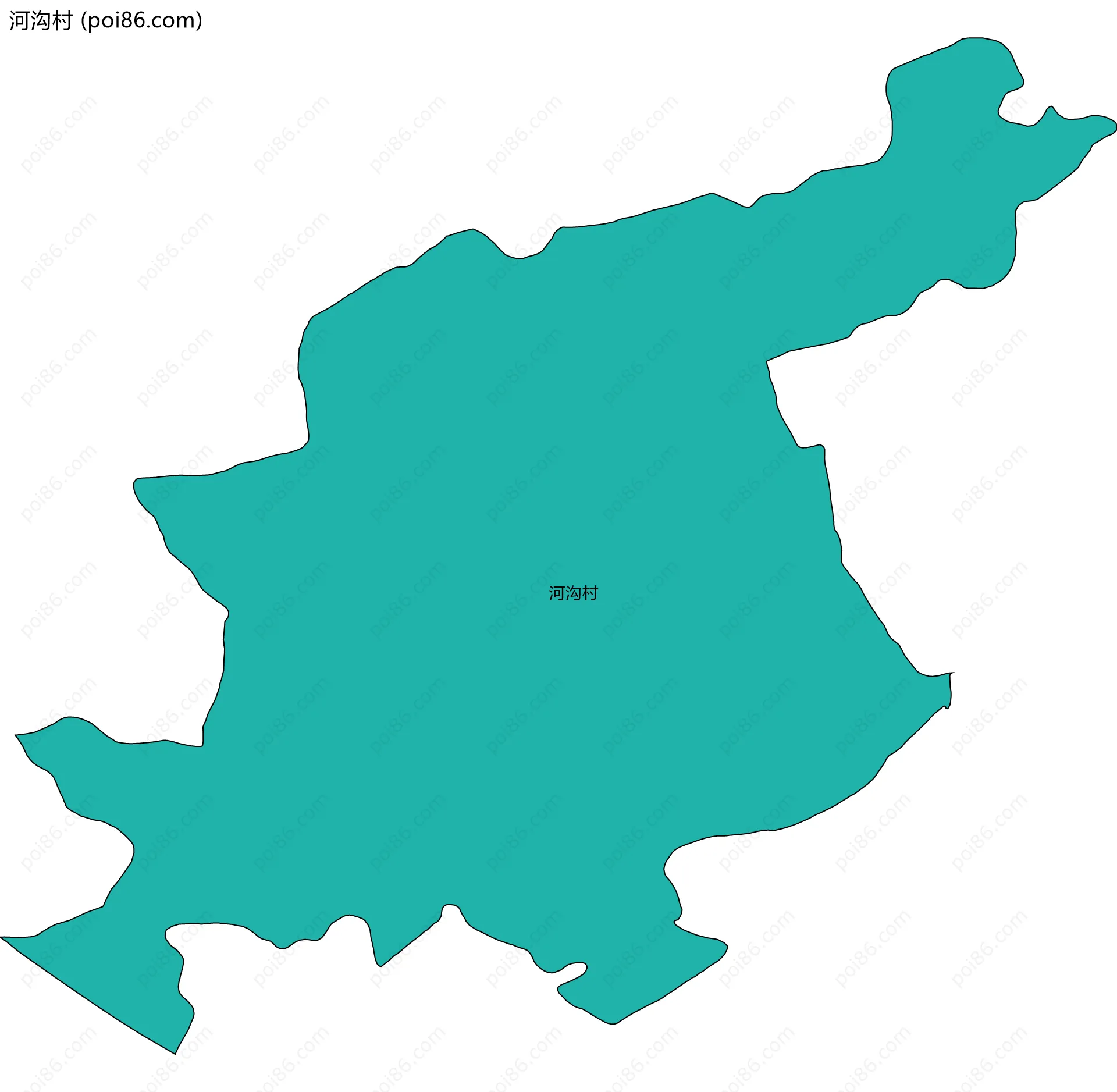 河沟村边界地图