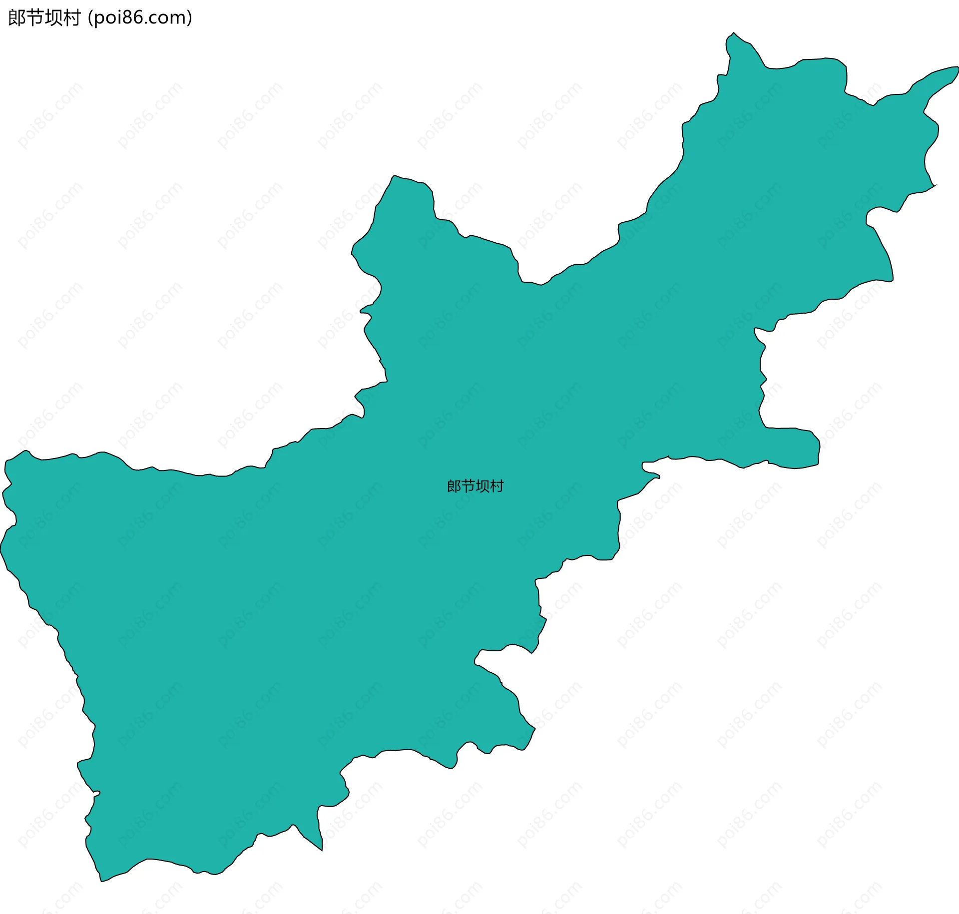 郎节坝村边界地图