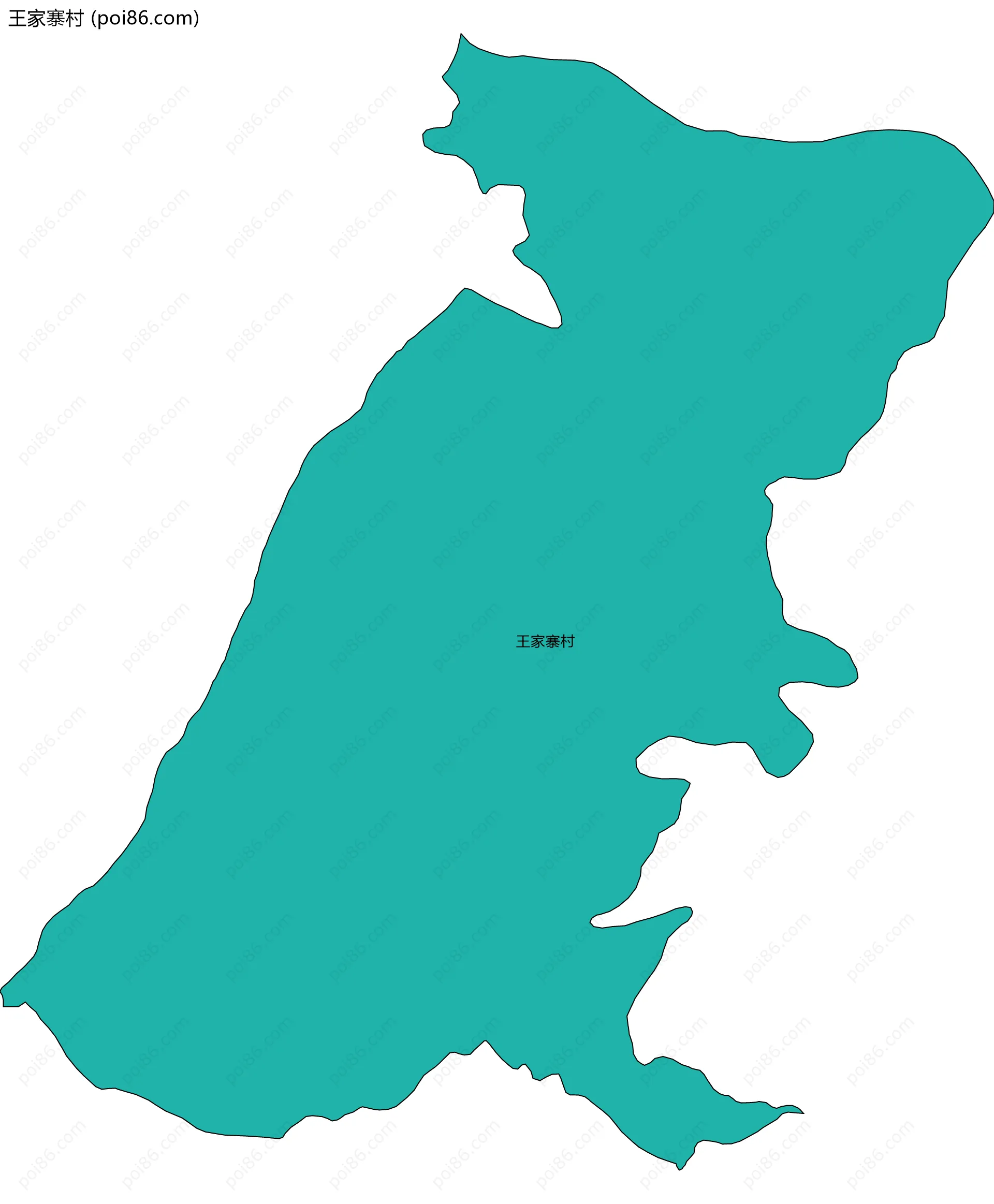 王家寨村边界地图