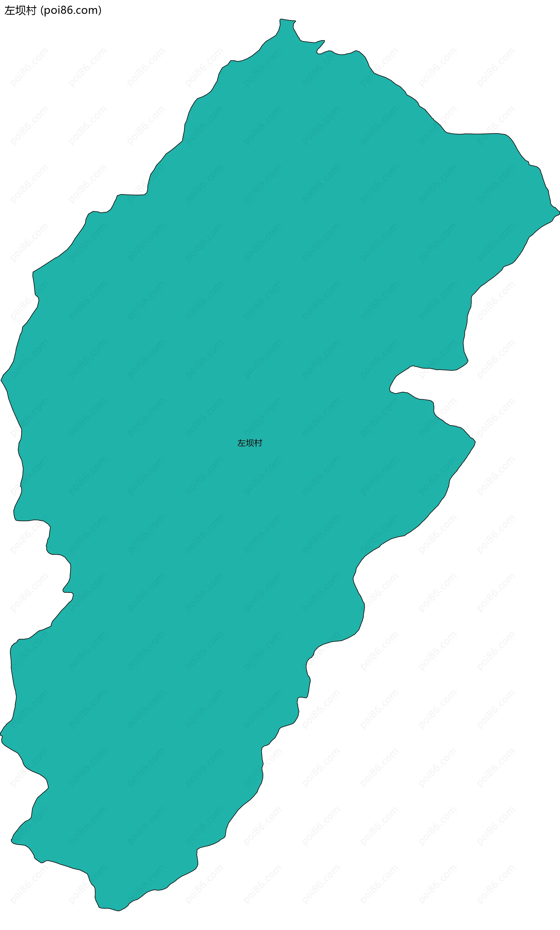 左坝村边界地图
