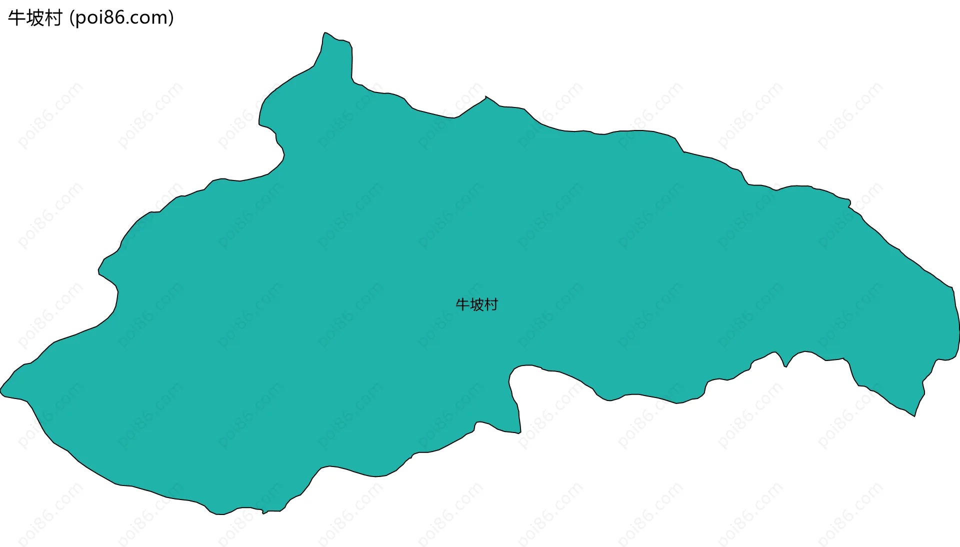 牛坡村边界地图