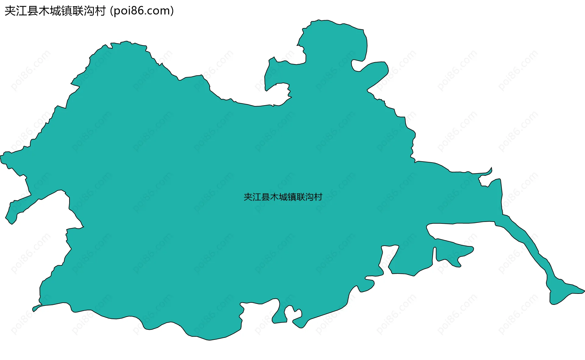 夹江县木城镇联沟村边界地图