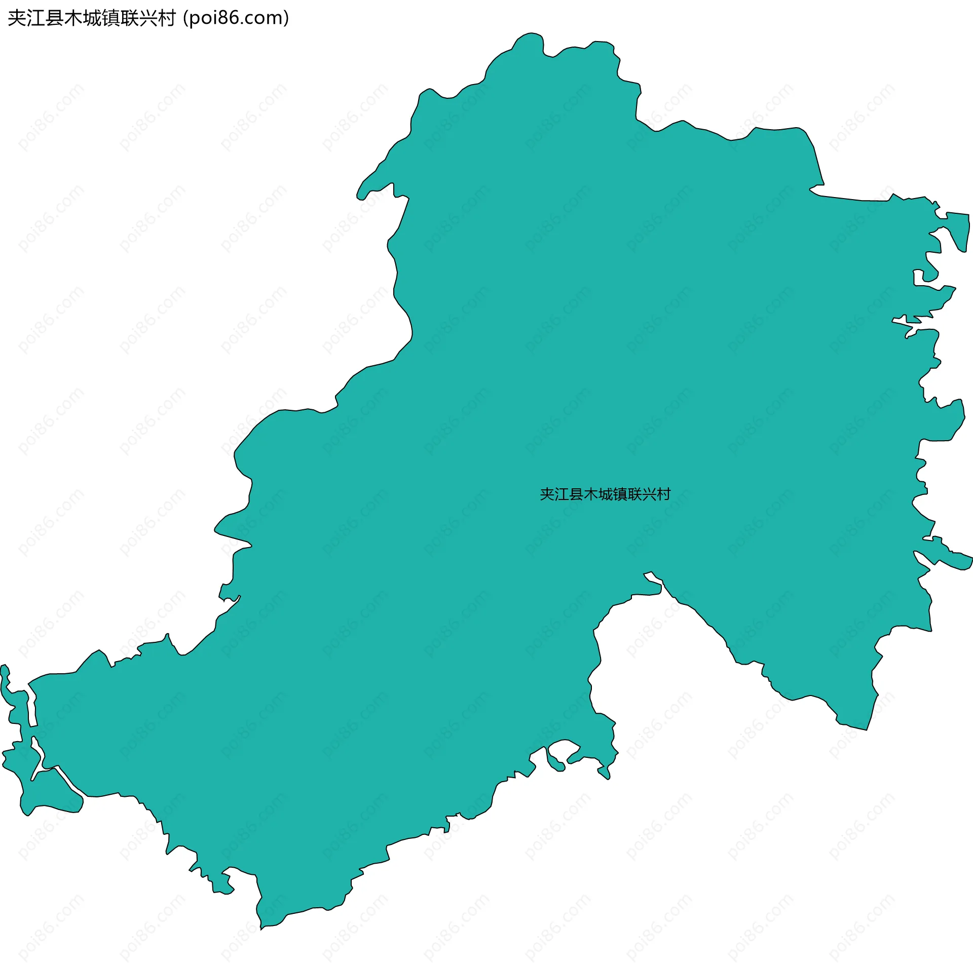 夹江县木城镇联兴村边界地图