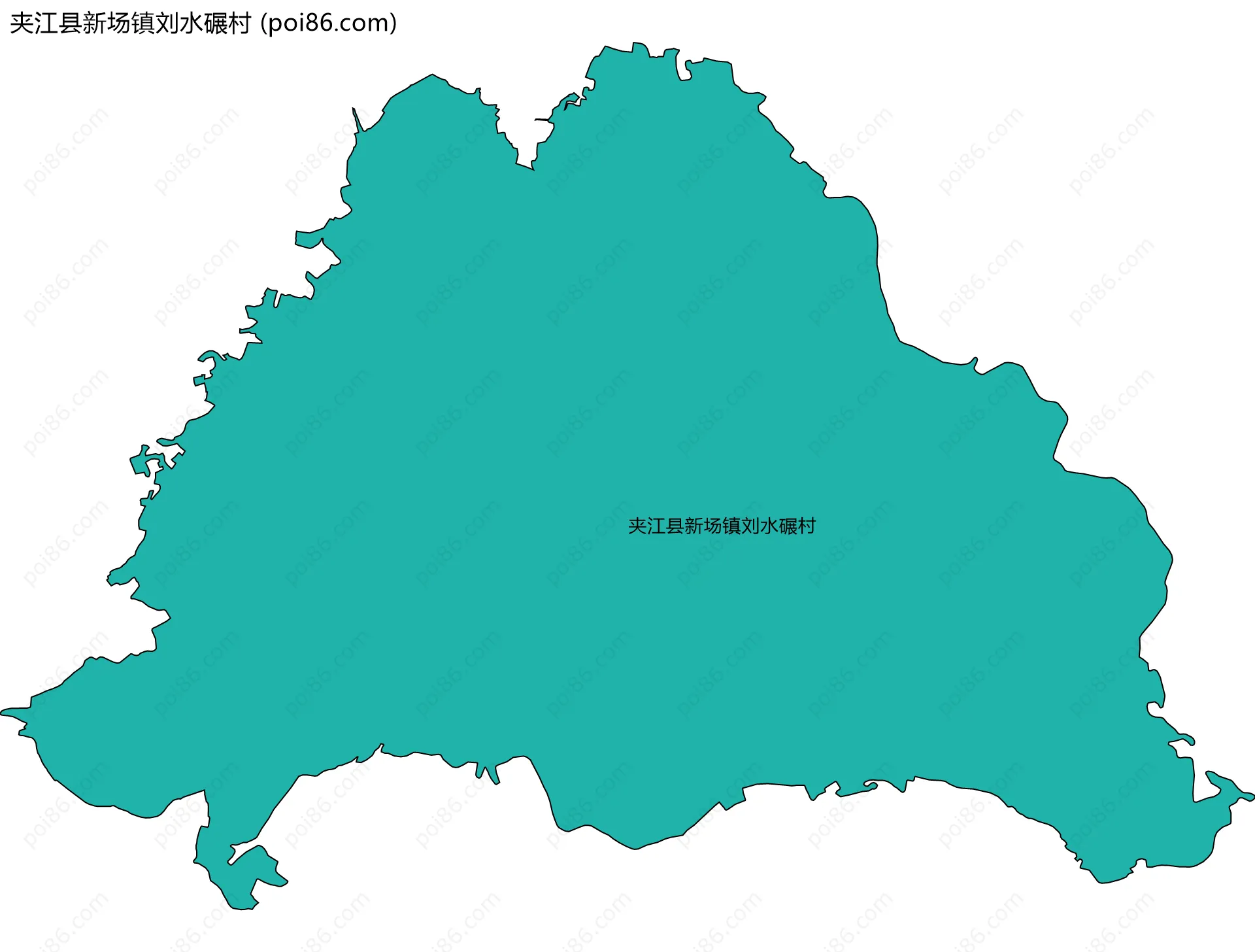 夹江县新场镇刘水碾村边界地图
