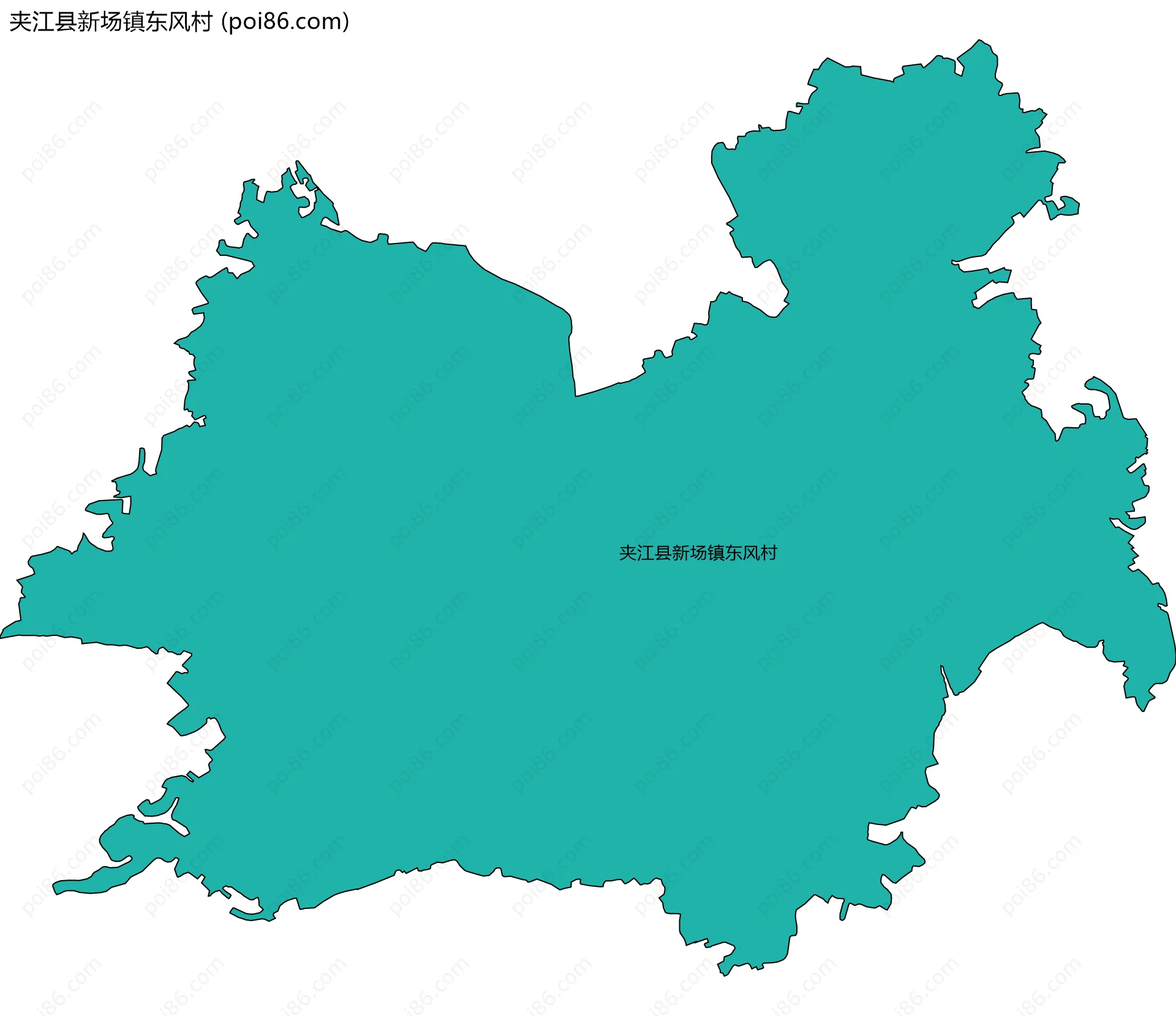夹江县新场镇东风村边界地图