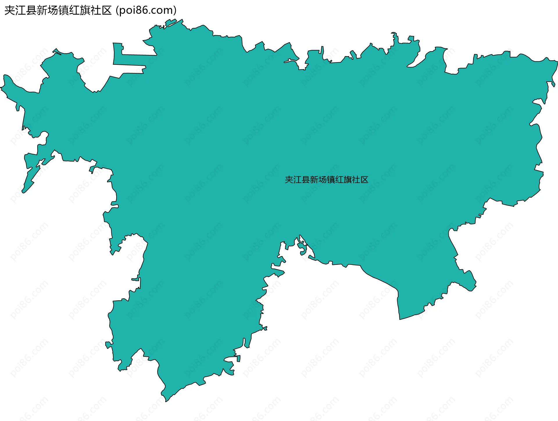 夹江县新场镇红旗社区边界地图