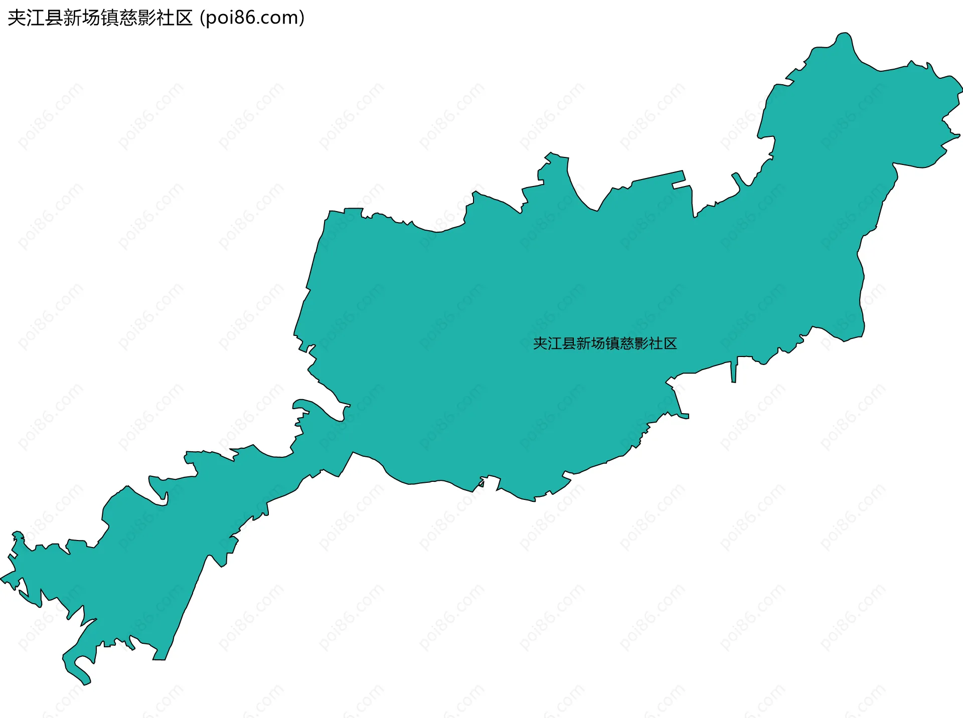 夹江县新场镇慈影社区边界地图
