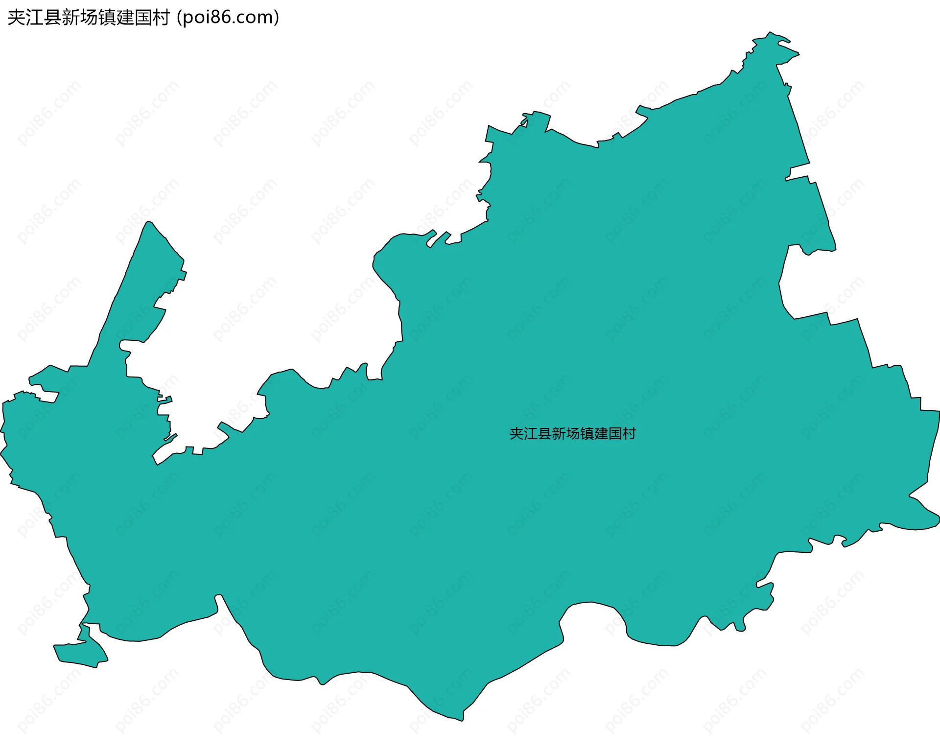 夹江县新场镇建国村边界地图